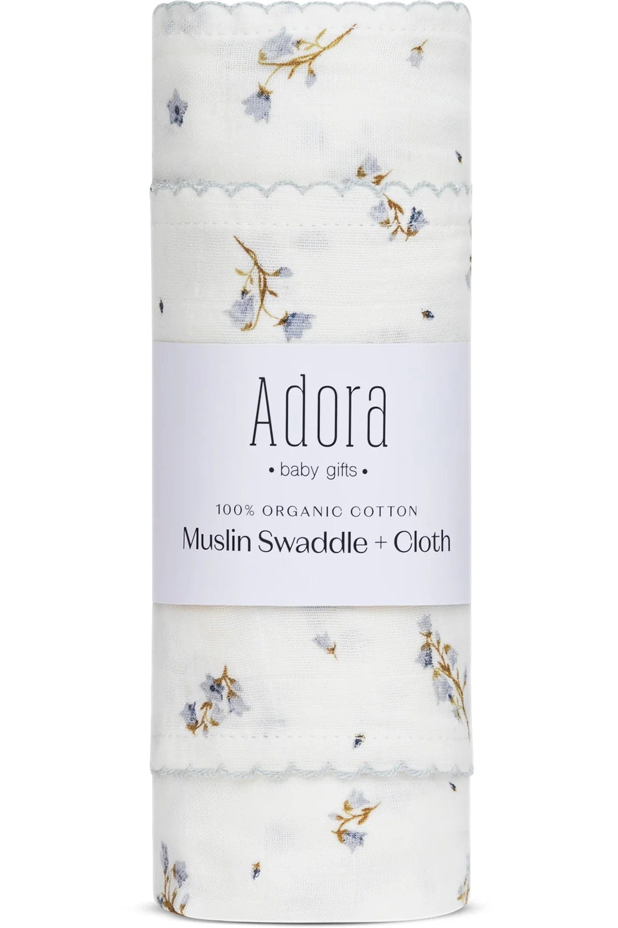 Adora Baby Swaddle Blanket & Washcloth Set - Soft Organic Cotton for Newborns & Infants - Perfect for Swaddling, Nursing, and Baby Shower Gifts
