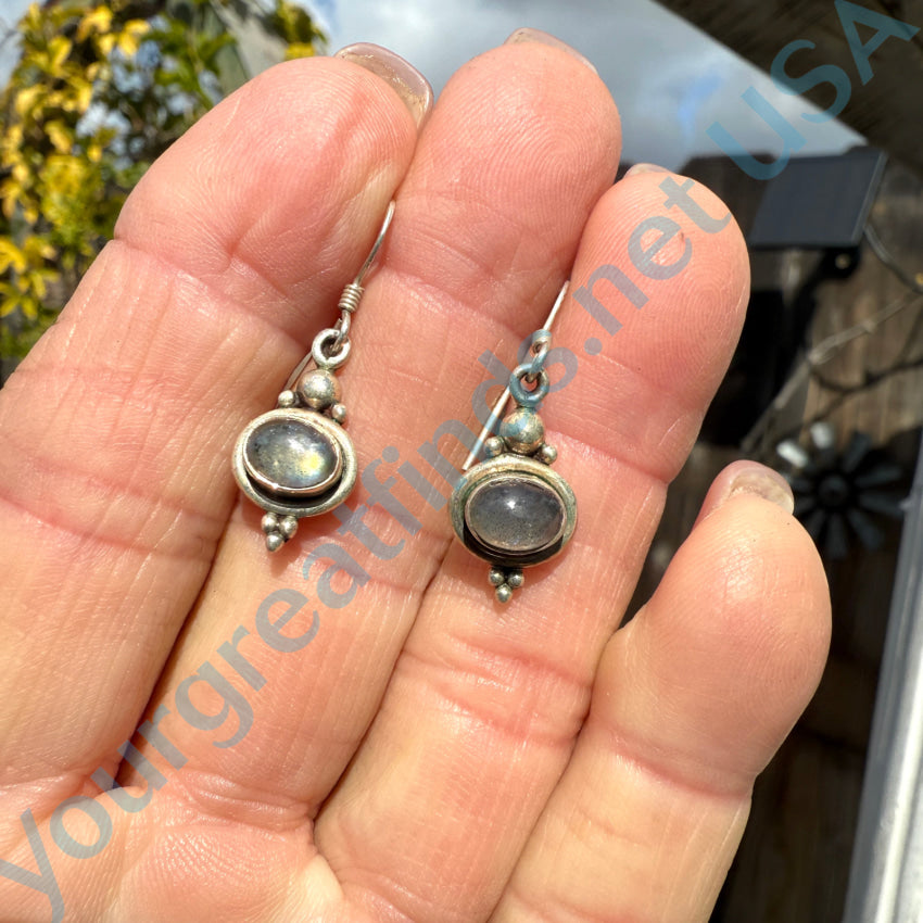 Sterling Silver Rainbow Moonstone Pierced Earrings for Women - Elegant Dangle Earrings for Party, Wedding & Everyday Wear