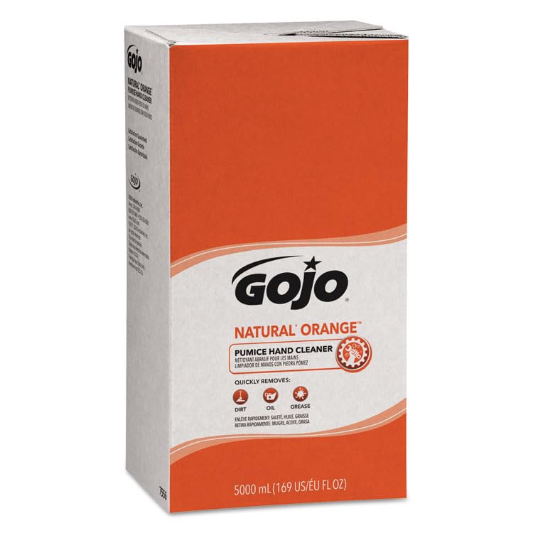 Gojo Natural Orange Refreshing Hand Soap - Moisturizing & Antibacterial for Kitchen, Bathroom & Office Use