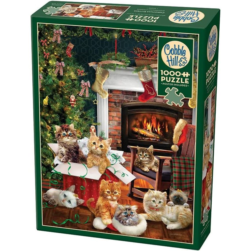 Christmas Kittens 1000 Piece Jigsaw Puzzle for Adults - Festive Holiday Family Activity & Home Decor