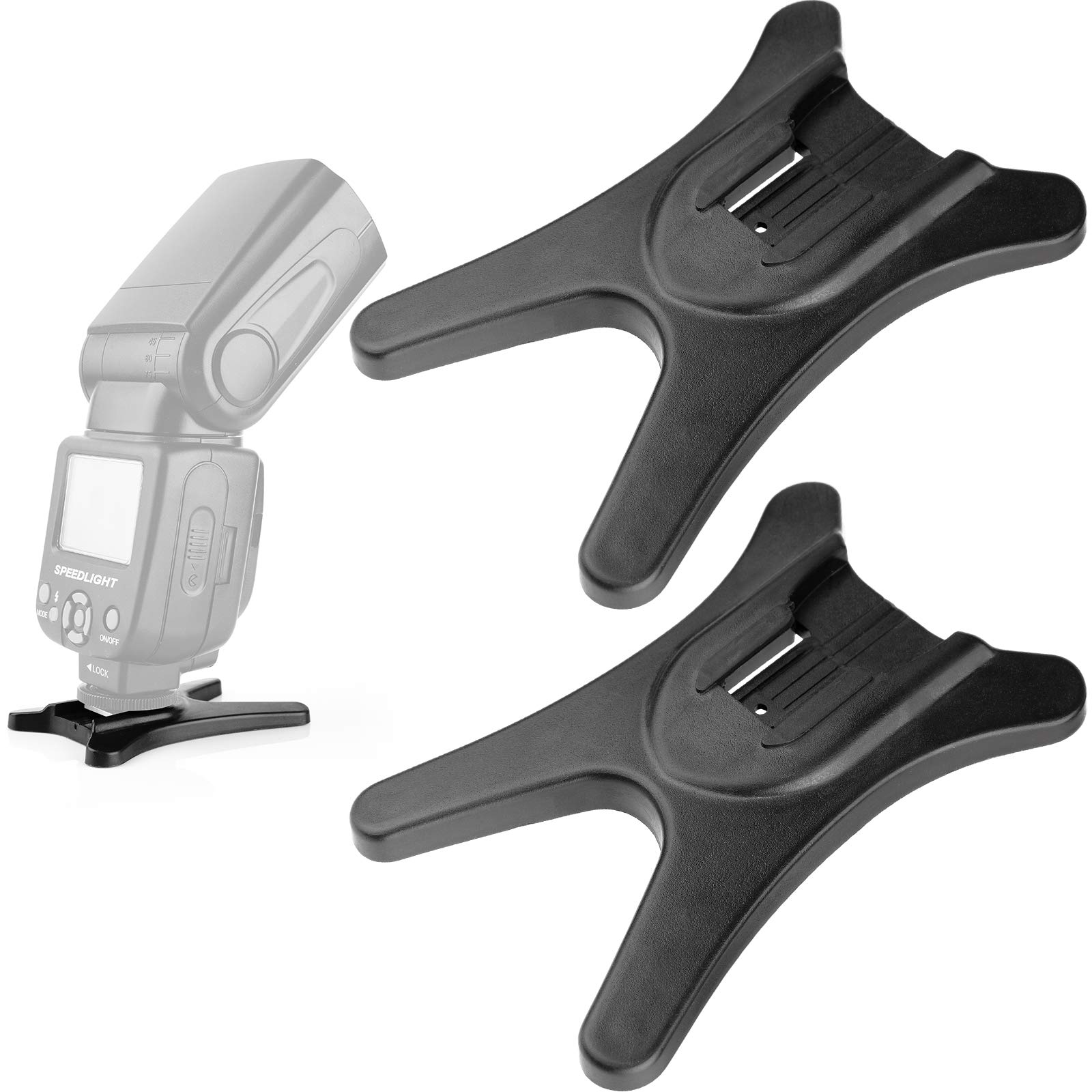 Anwenk 2 Pack Camera Flash Stand with Hot Shoe Mount & 1/4