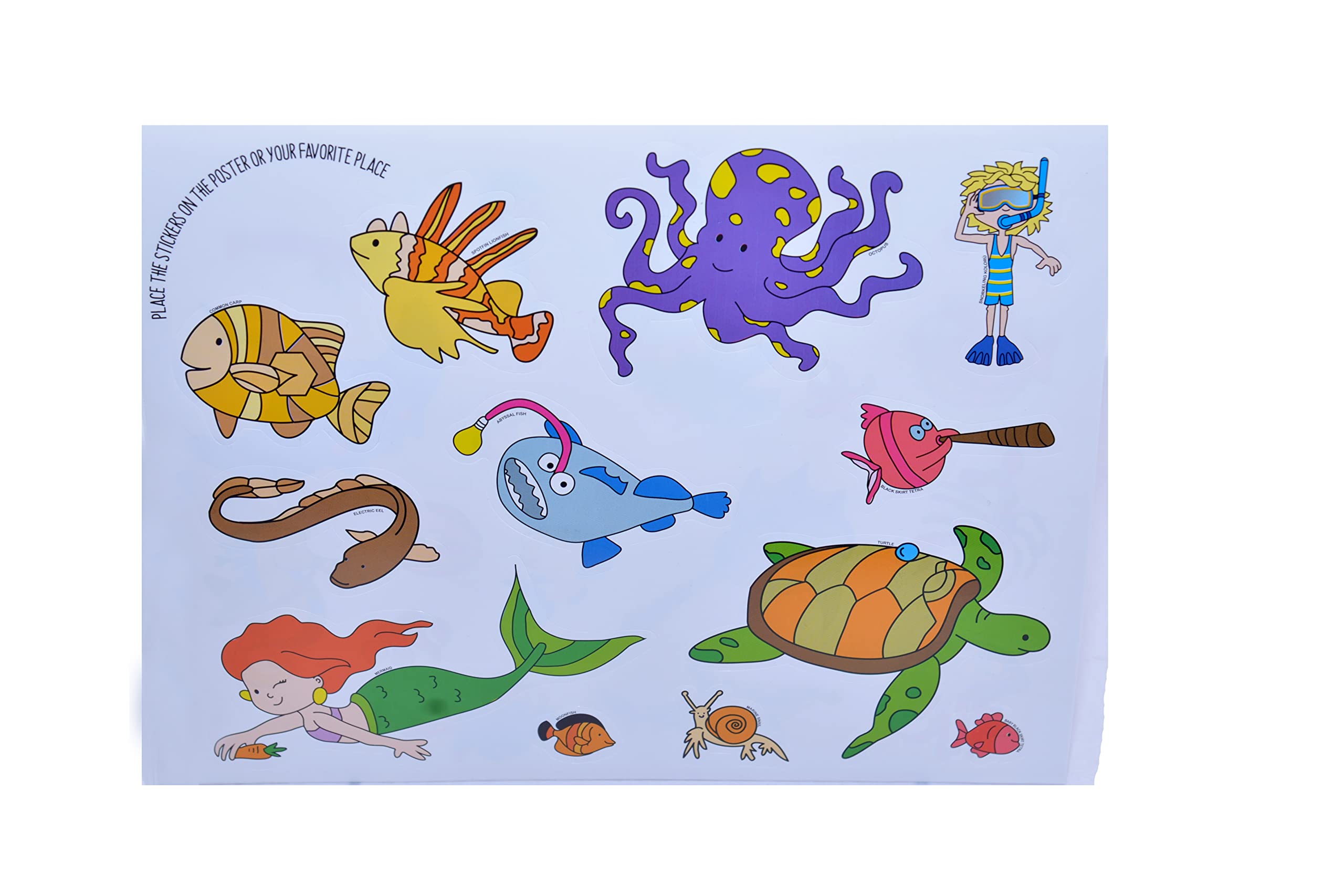Large Coloring Poster 27x40 Inches - Durable & Resistant Paper for Kids & Adults - Includes Folder & 2 Sticker Sheets - Perfect for Family Art Time, Classroom Activities & Creative Gift