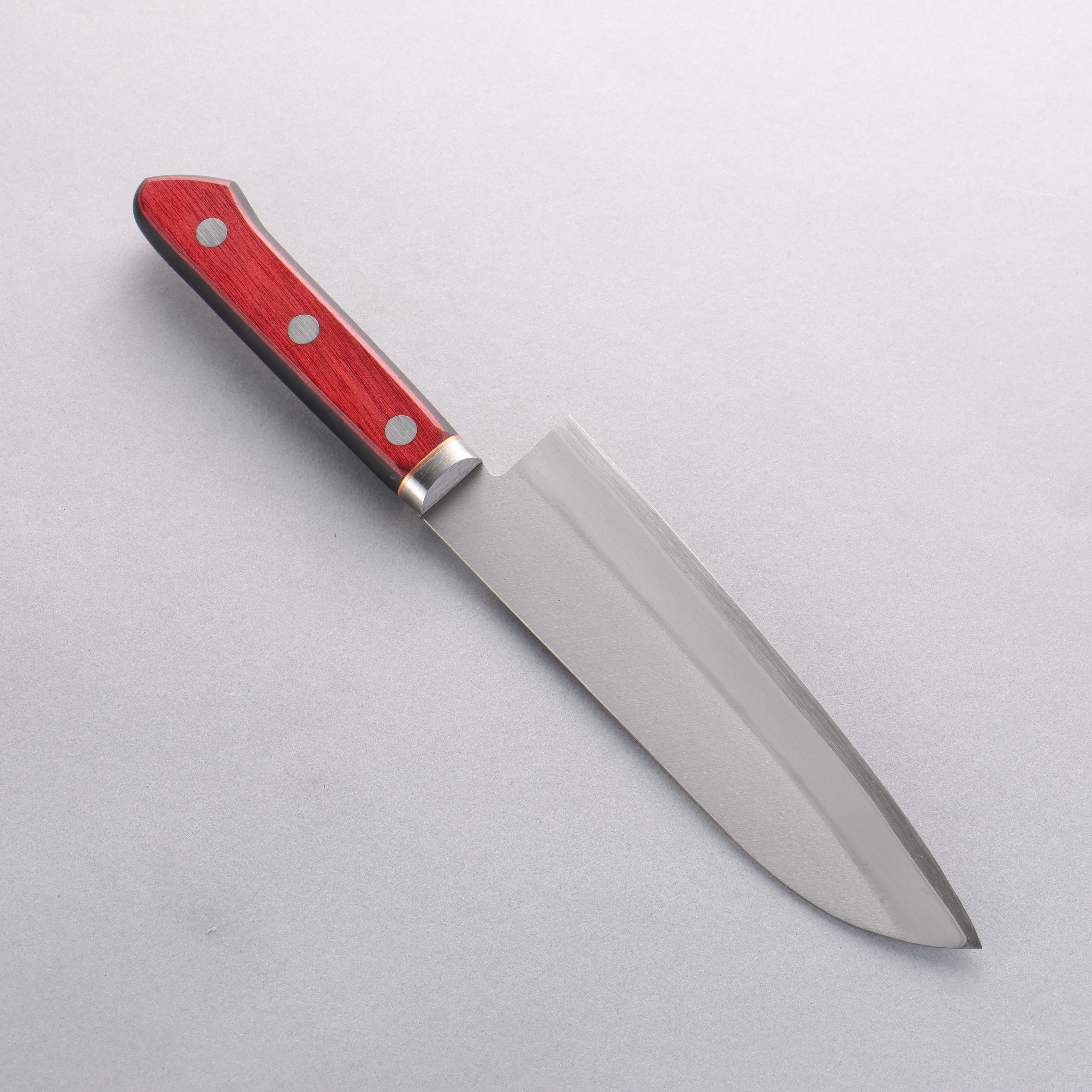 Premium Seisuke Blue Super Migaki Santoku Knife 170mm - Red & Black Pakkawood Handle - Japanese Chef Knife for Slicing, Dicing & Mincing - Perfect for Home Cooks & Professional Kitchens