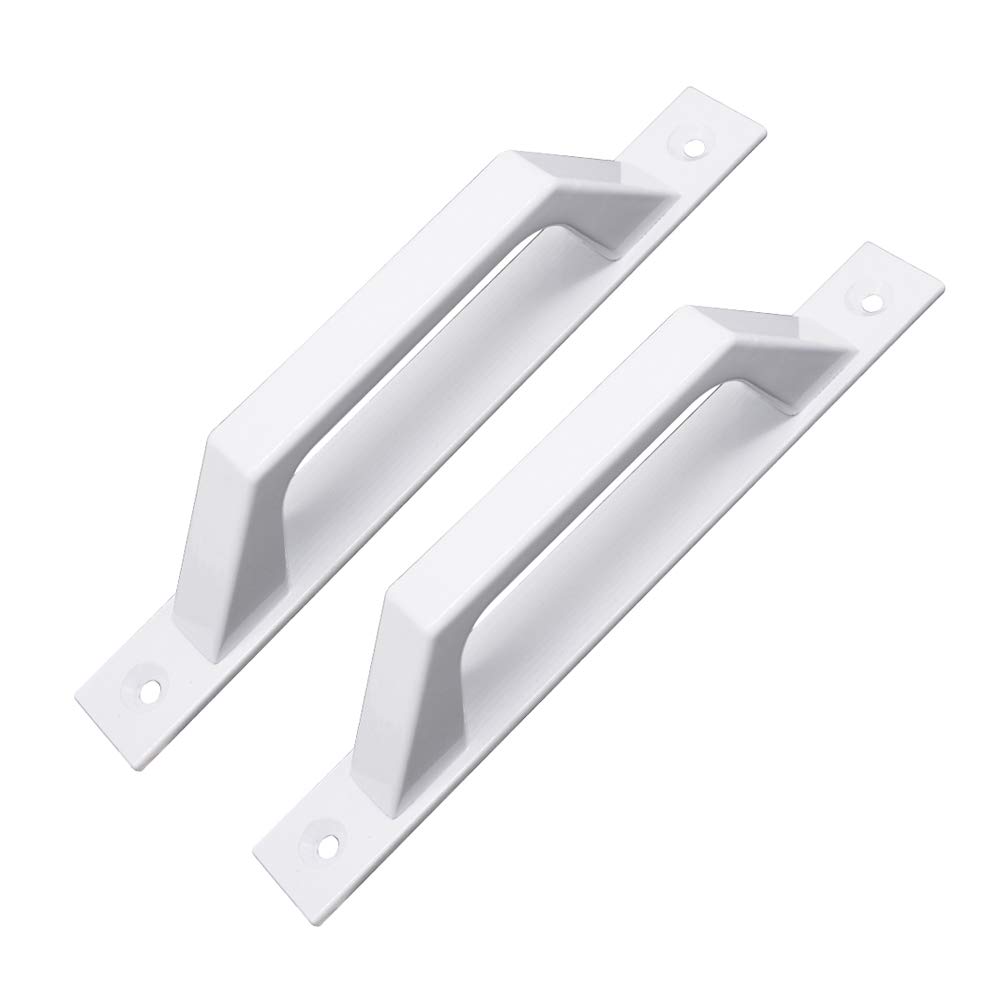 DOITOOL 2-Pack Aluminum Alloy Cabinet Knobs - Industrial Style Door Handles for Kitchen Cabinets, Gates & Sheds - Includes Mounting Screws (White) - Durable & Stylish Hardware for Home Improvement Projects