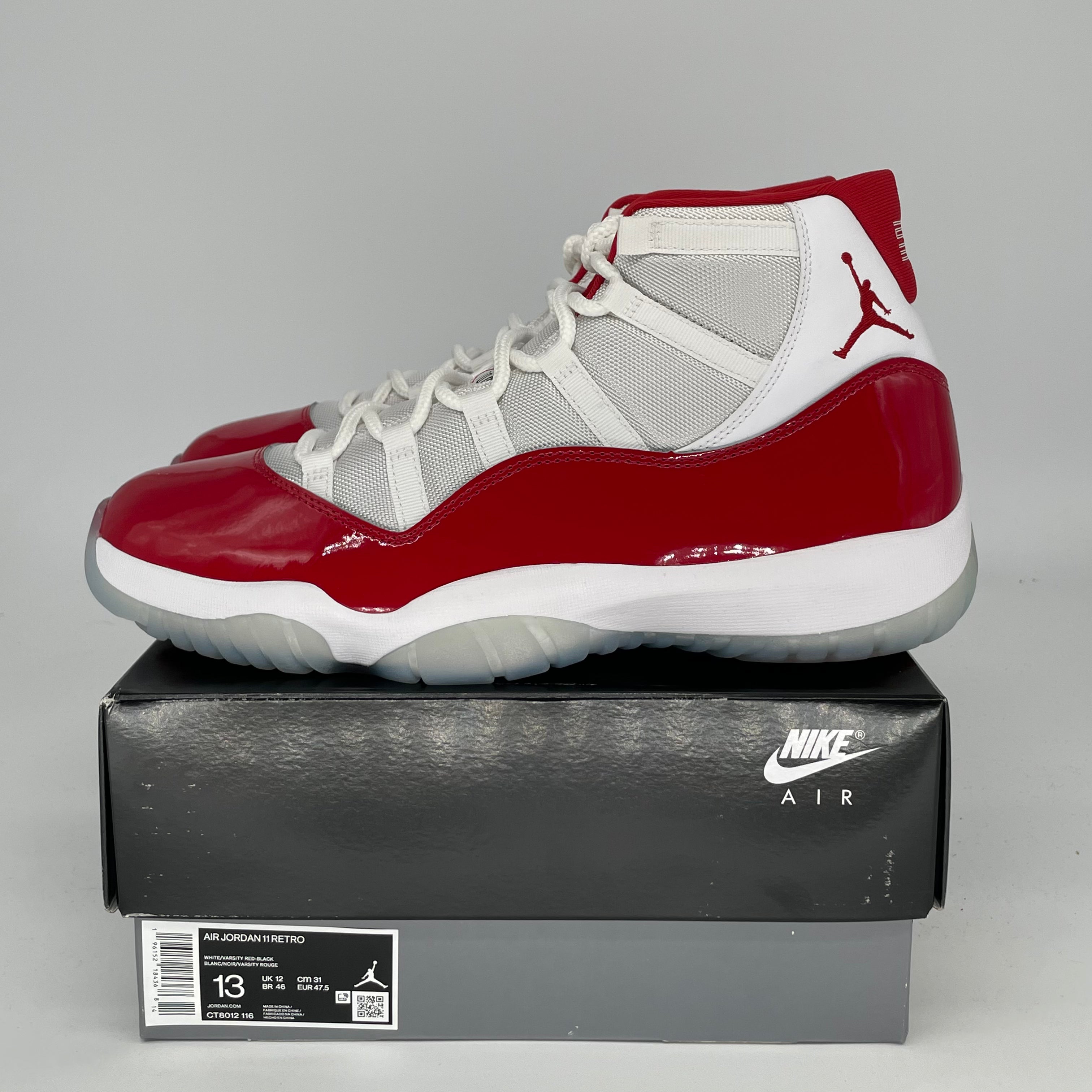 AIR JORDAN 11 CHERRY RED BASKETBALL SHOES SIZE 13 (CT8012-116) - Perfect for Basketball Games, Sneaker Collecting & Streetwear Fashion