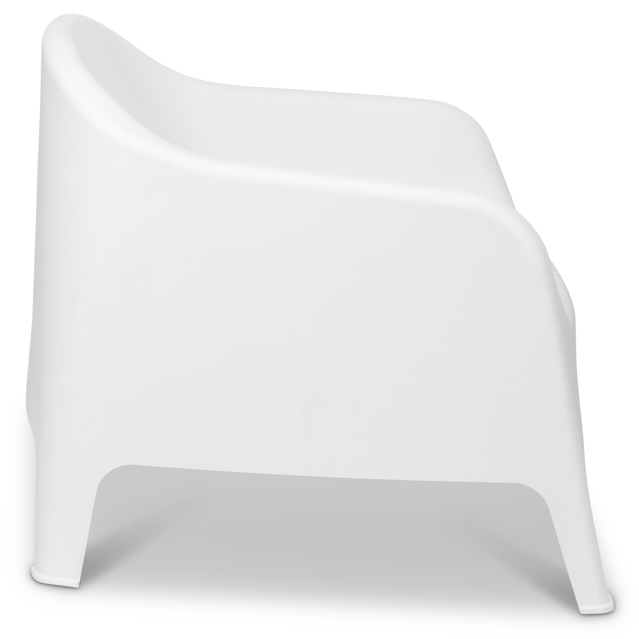 Premium UV-Resistant Polypropylene Tub Chair in Marshmallow White - Perfect for Patio, Poolside, and Outdoor Lounge Areas