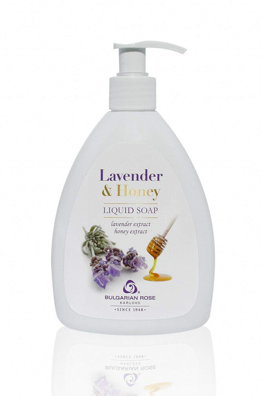 Bulgarian Rose Lavender & Honey Liquid Soap 290ml - Natural Moisturizing Hand & Body Wash for Sensitive Skin | Perfect for Daily Use, Spa & Gift Giving