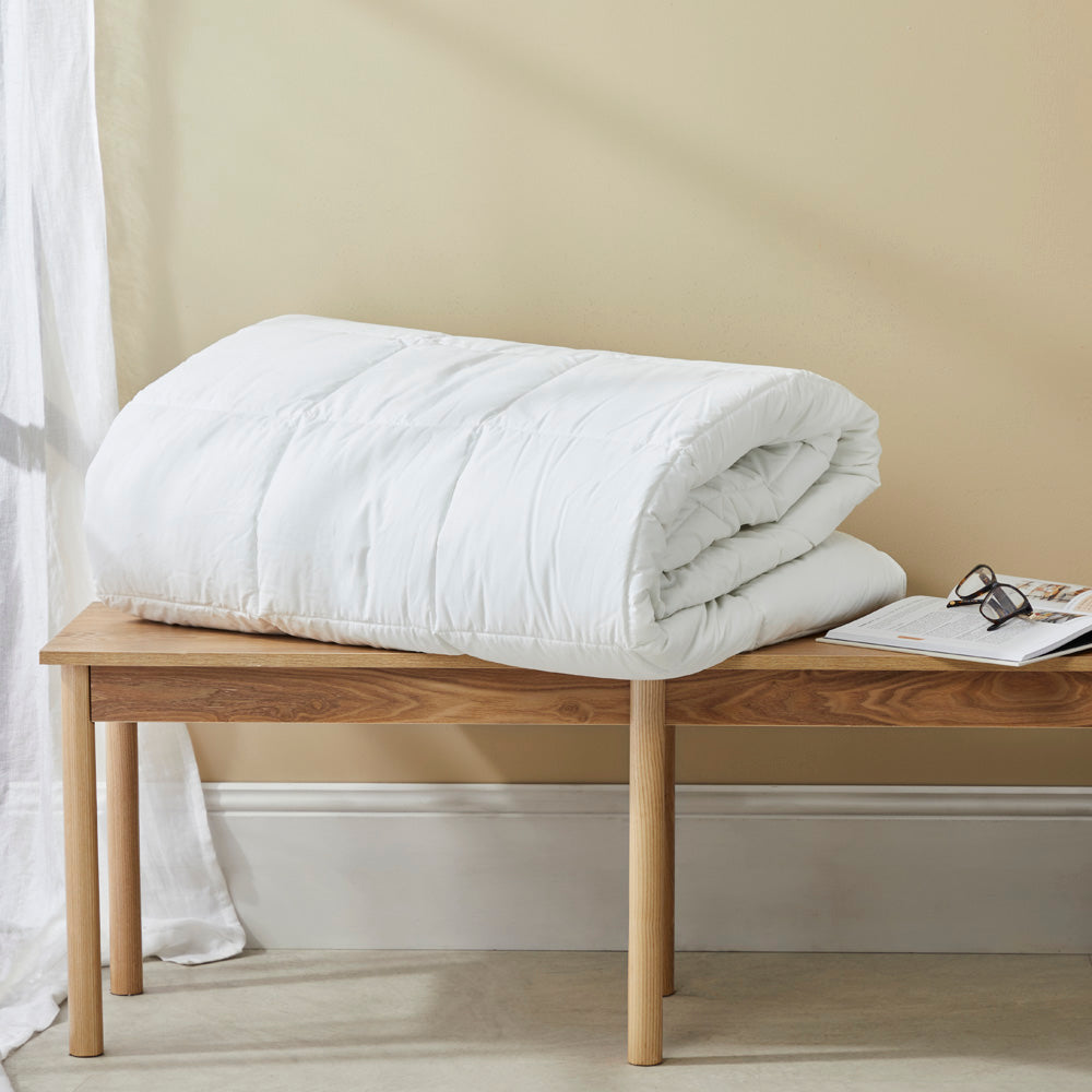 75/25 Duck Down and Feather Quilt - Premium Double Bed Comforter for All Seasons | Warm & Lightweight Down Alternative Duvet Insert for Cozy Bedroom Decor