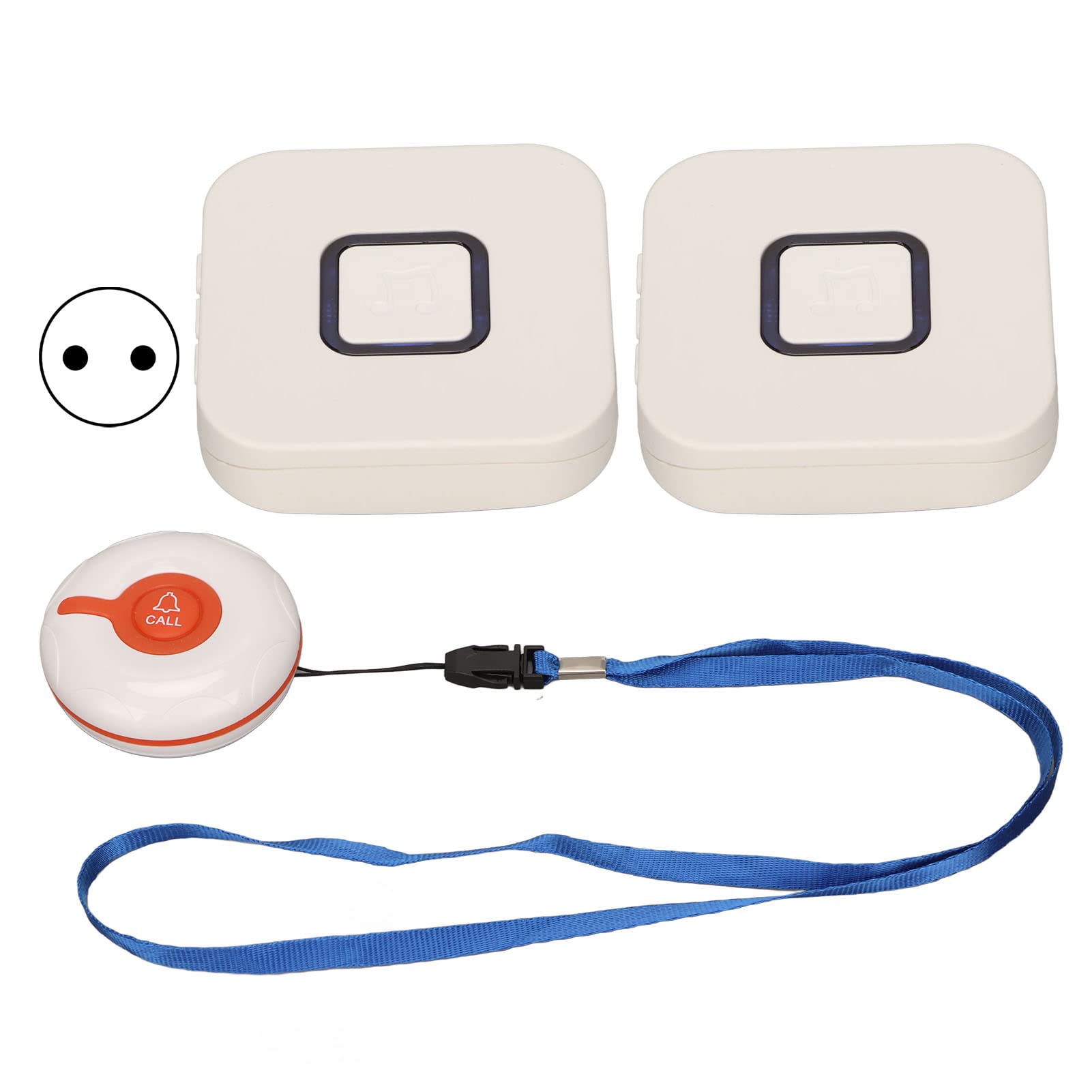 Wireless Elderly Monitoring Call Button with 38 Music Tones, Long-Distance Pager for Patient Reception (EU Plug) - Ideal for Nursing Homes, Hospitals, and Home Care Assistance