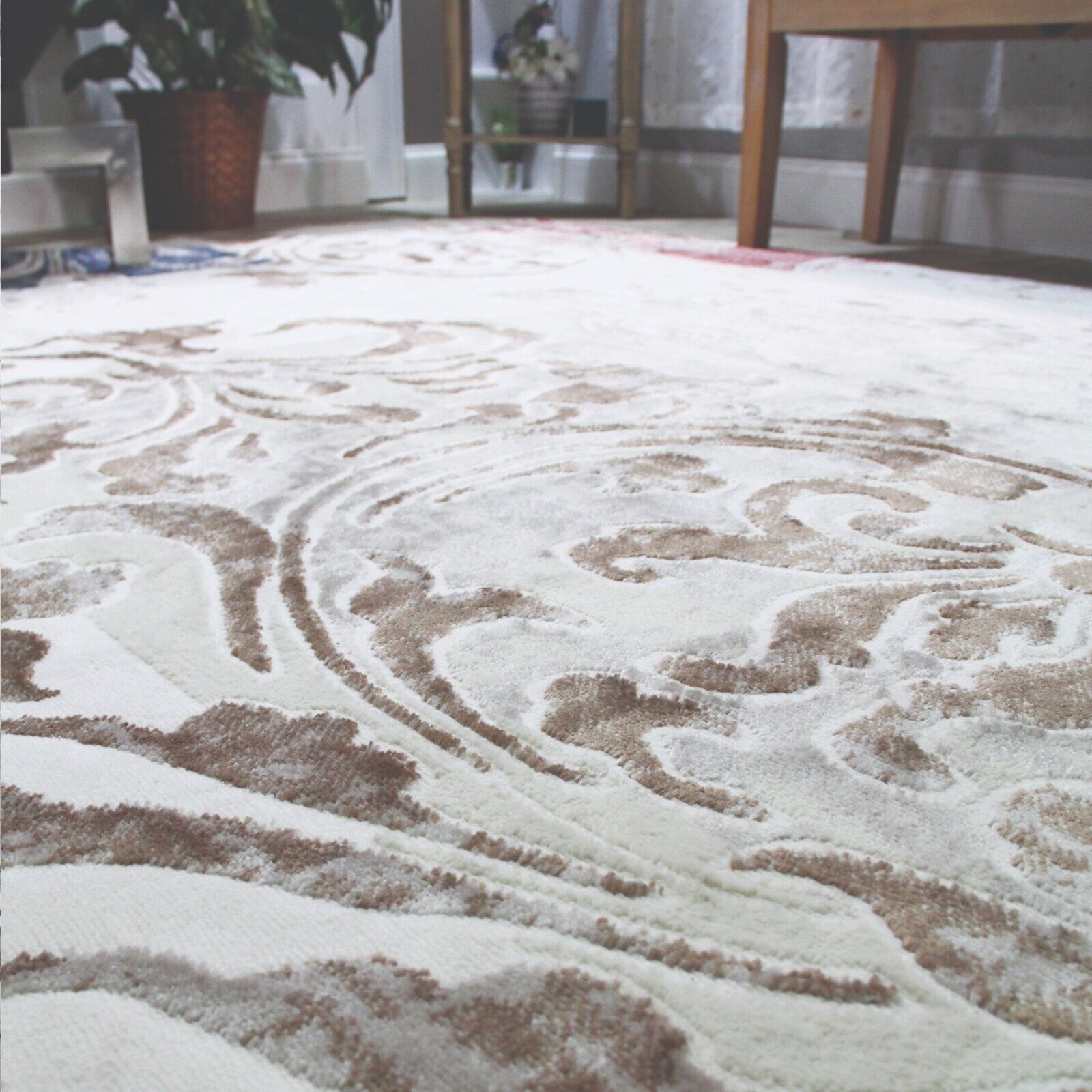 Stylish Storyville Scroll Modern Indoor Area Rug & Runner - Perfect for Living Room, Bedroom, or Hallway Decor