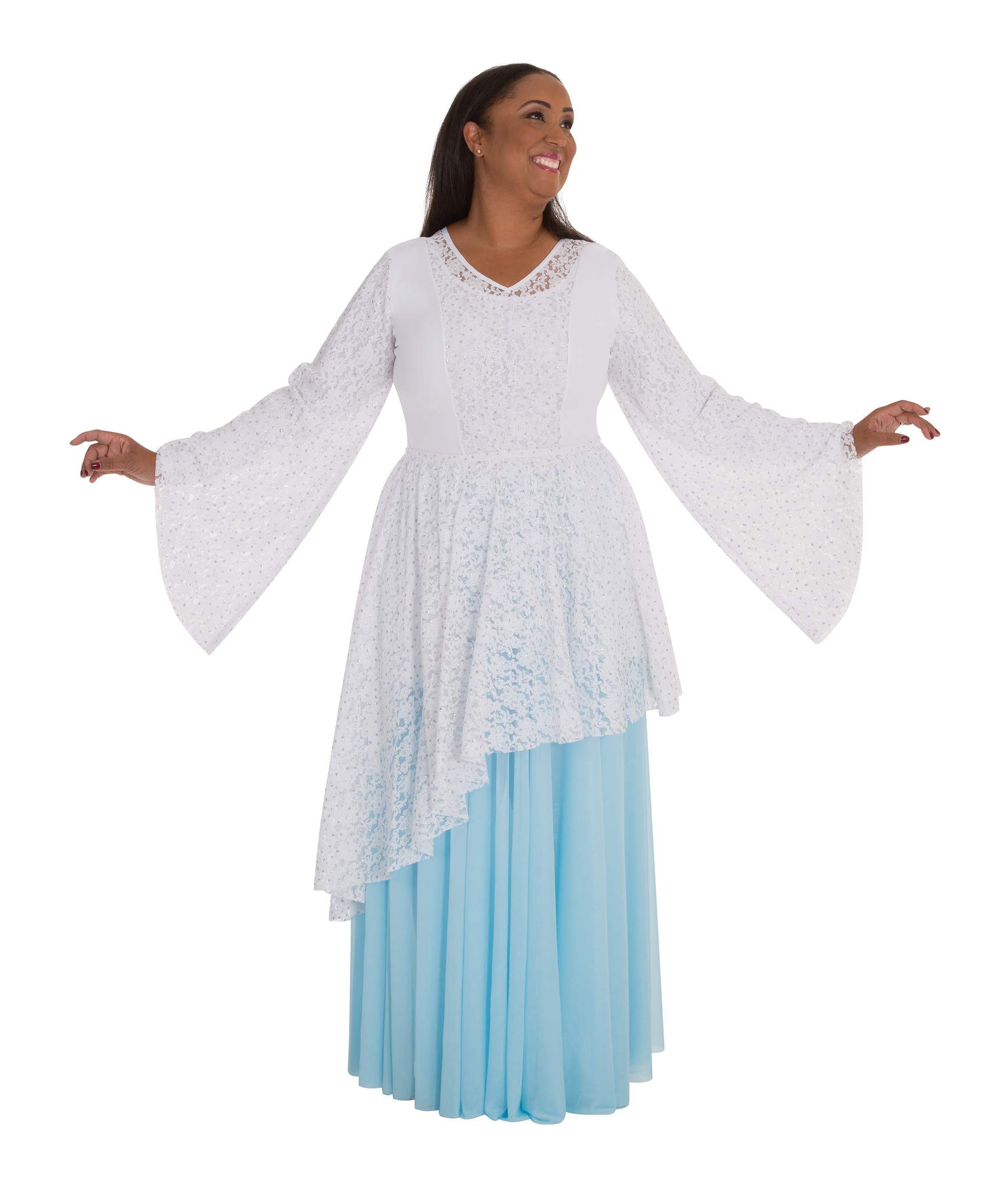 Body Wrappers Women's Long Flowy Chiffon Skirt - Elegant 538 Ballet Skirt for Dance, Performance & Special Occasions