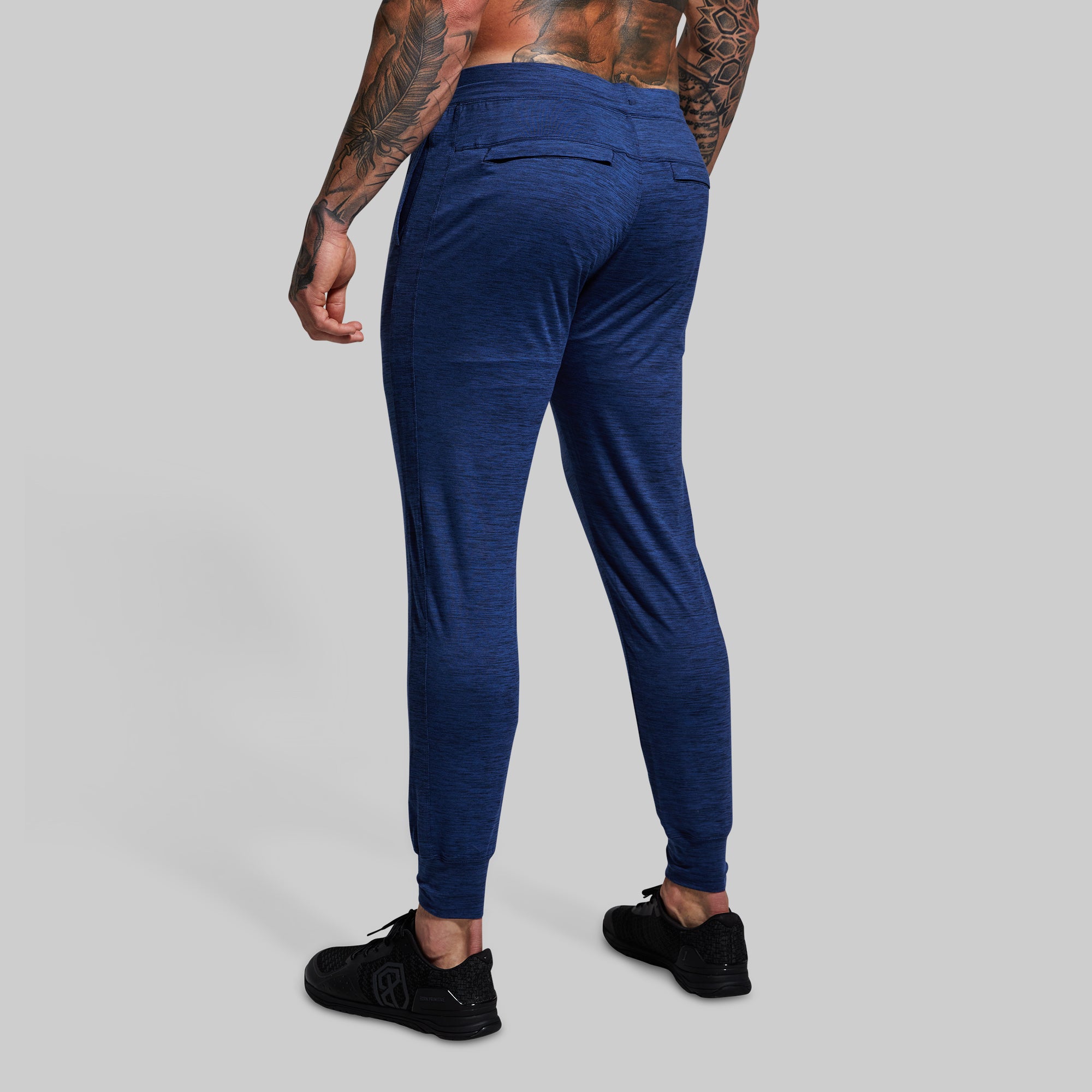 Men's Comfortable Athleisure Jogger Pants - Navy Blue Lounge Pants for Relaxing, Running Errands & Casual Wear