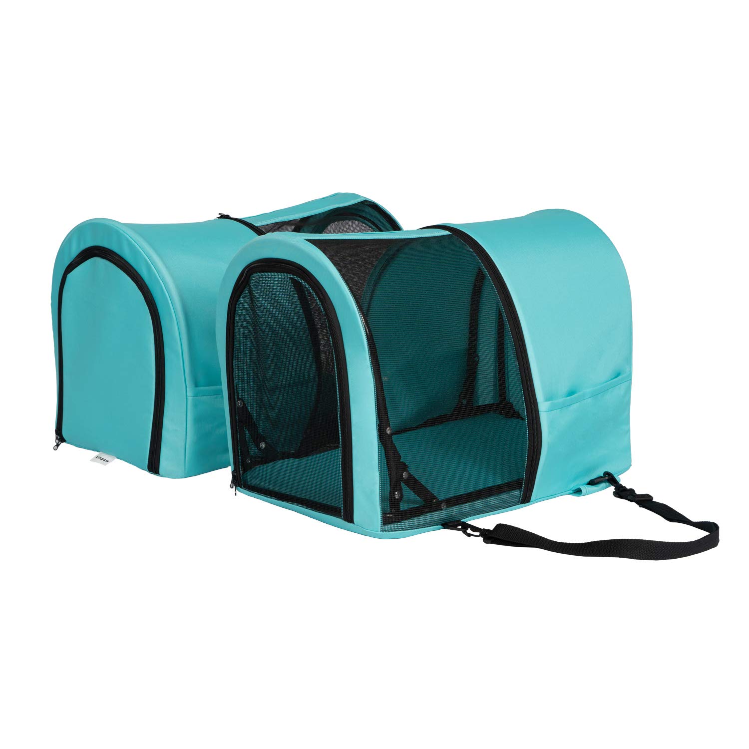 Double Layer 4-Wheel Pet Stroller for Small & Medium Dogs & Cats - Large Space Detachable Carrier, Easy One-Click Folding Design - Perfect for Travel, Shopping & Outdoor Adventures