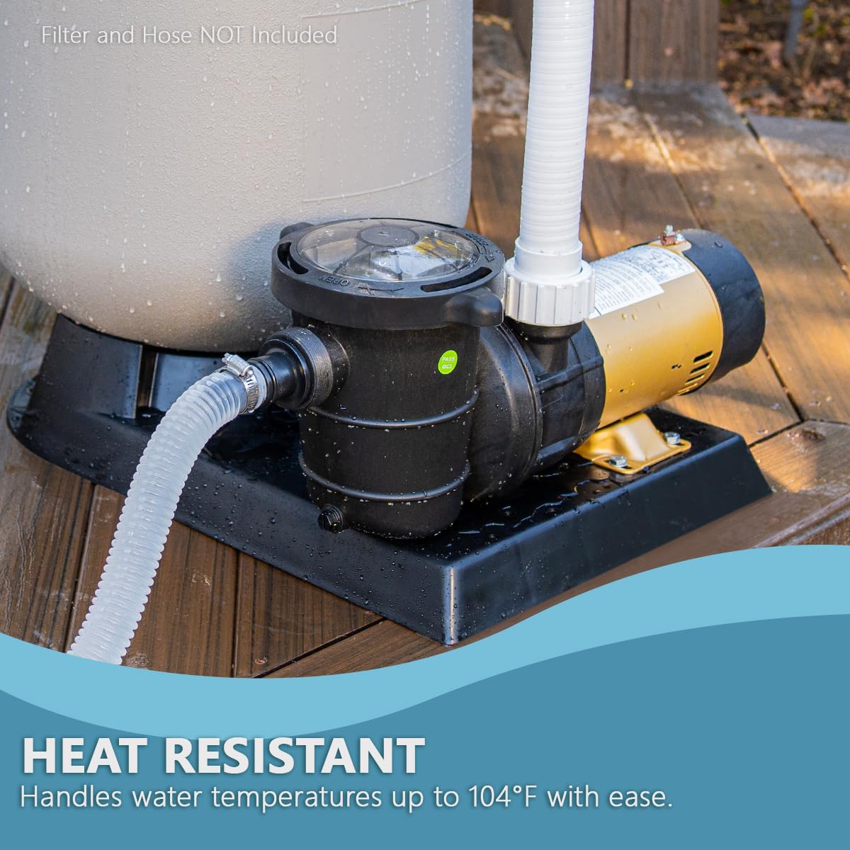XtremepowerUS 1.5HP Variable 2-Speed High Flow Swimming Pool Pump for Above Ground Pools with Slip-on Fitting and Strainer - Perfect for Efficient Water Circulation and Pool Maintenance