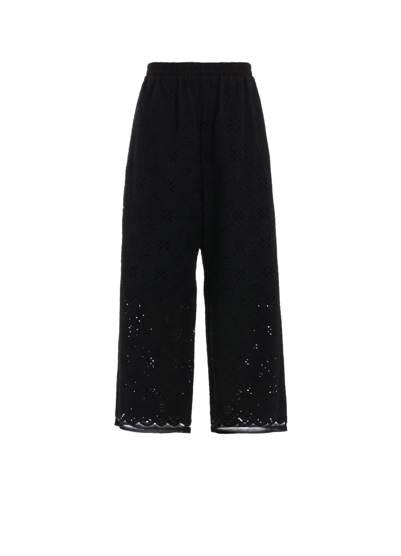 Stylish Cotton Lace Waist Elastic Pants for Women - Comfortable Stretch High Waist Trousers for Casual Wear, Office & Date Night