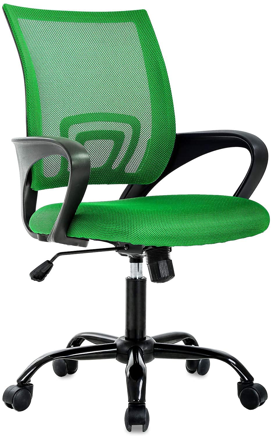 Steelcase Adjustable Swivel Office Chair with Lumbar Support - Ergonomic Mesh Back Executive Chair with Armrests, Green - Perfect for Home Office, Gaming & Workspace