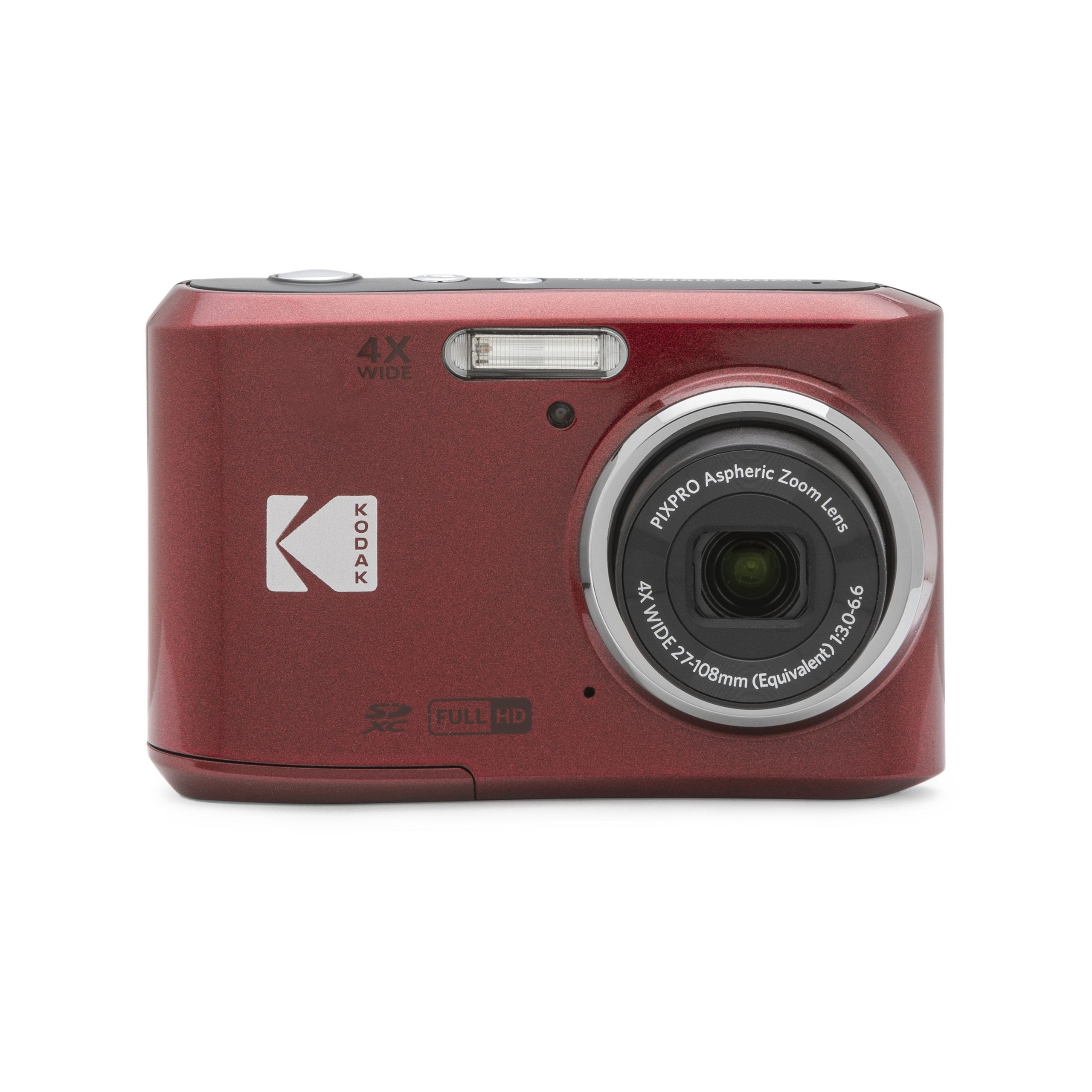 Kodak PIXPRO FZ45 16MP Digital Camera with 4X Optical Zoom & 1080P Video - Red | Perfect for Travel, Vlogging & Family Photography
