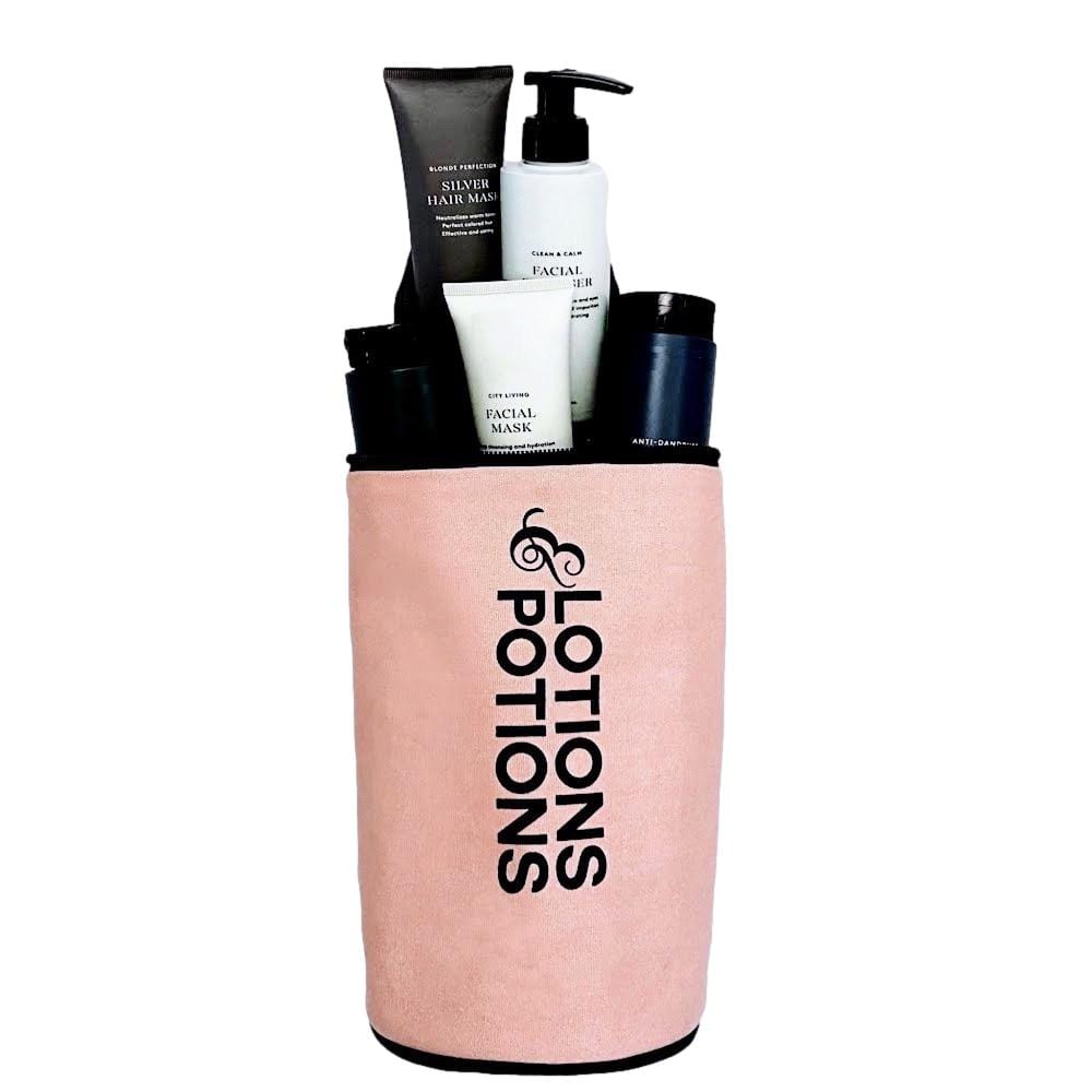 Travel-Sized Pink & Blush Liquid Toiletry Case for Lotions & Potions | Perfect for Airplane Carry-On, Gym Bag & Vacation Essentials