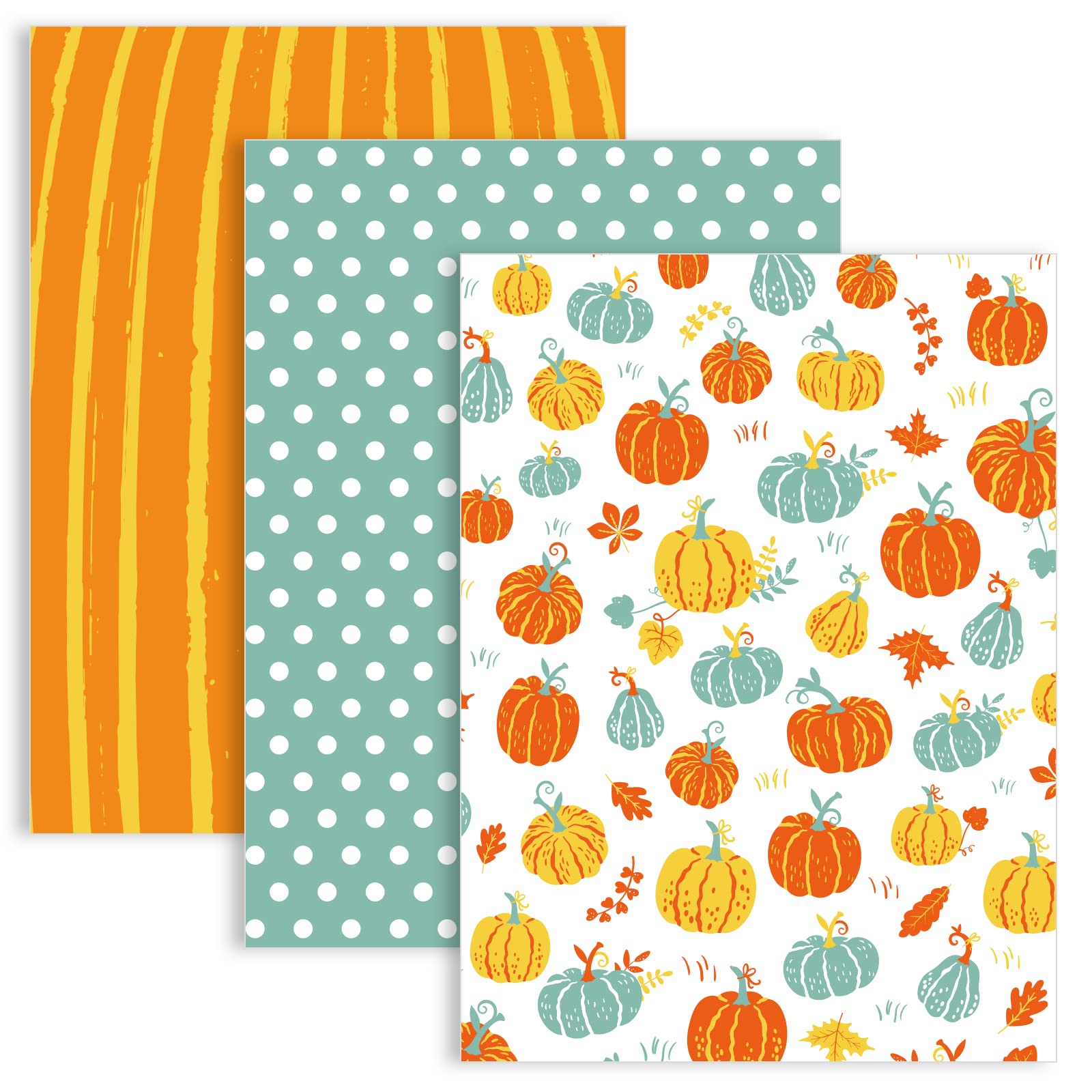 Whaline Fall Tissue Paper - 90 Sheets of Orange & Blue Pumpkin Wrapping Paper (14x20 Inch) for Thanksgiving Gifts, DIY Gift Bags, Party Favors & Autumn Home Decor | Rustic Art Paper for Seasonal Crafts, Table Settings and Festive Celebrations
