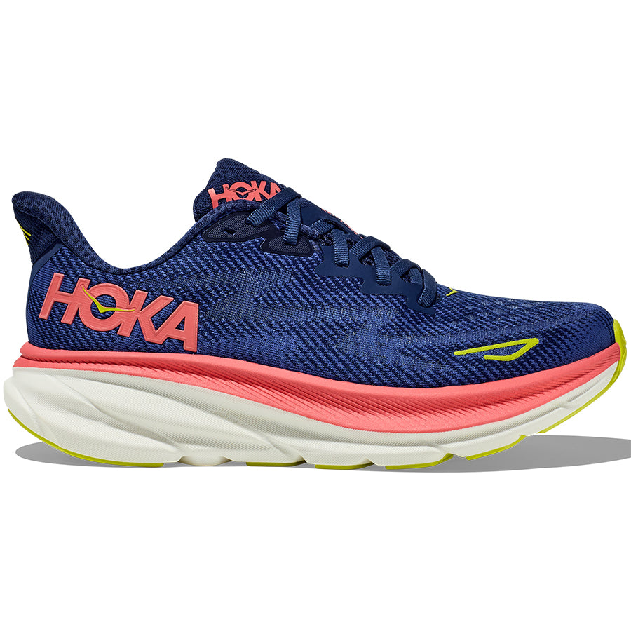 HOKA Women's Clifton 9 Running Shoes - Lightweight Cushioned Sneakers for Road Running, Walking & Gym Workouts | Comfortable Athletic Shoes for Women with Breathable Mesh Upper & Responsive Foam Midsole