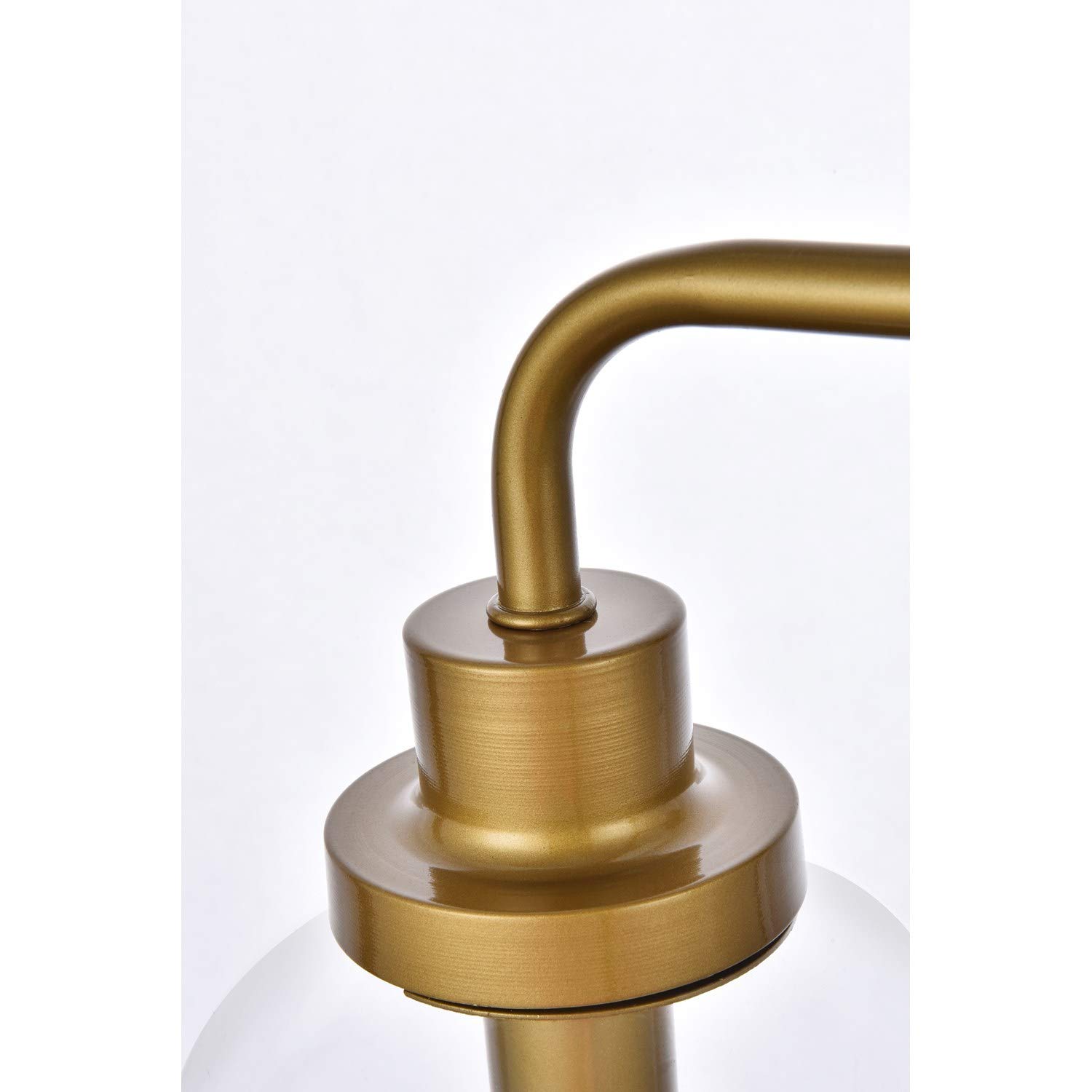 Hanson 4-Light Bathroom Wall Sconce in Polished Brass with Clear Glass Shade - Perfect for Vanity Lighting, Powder Room, and Bathroom Decor
