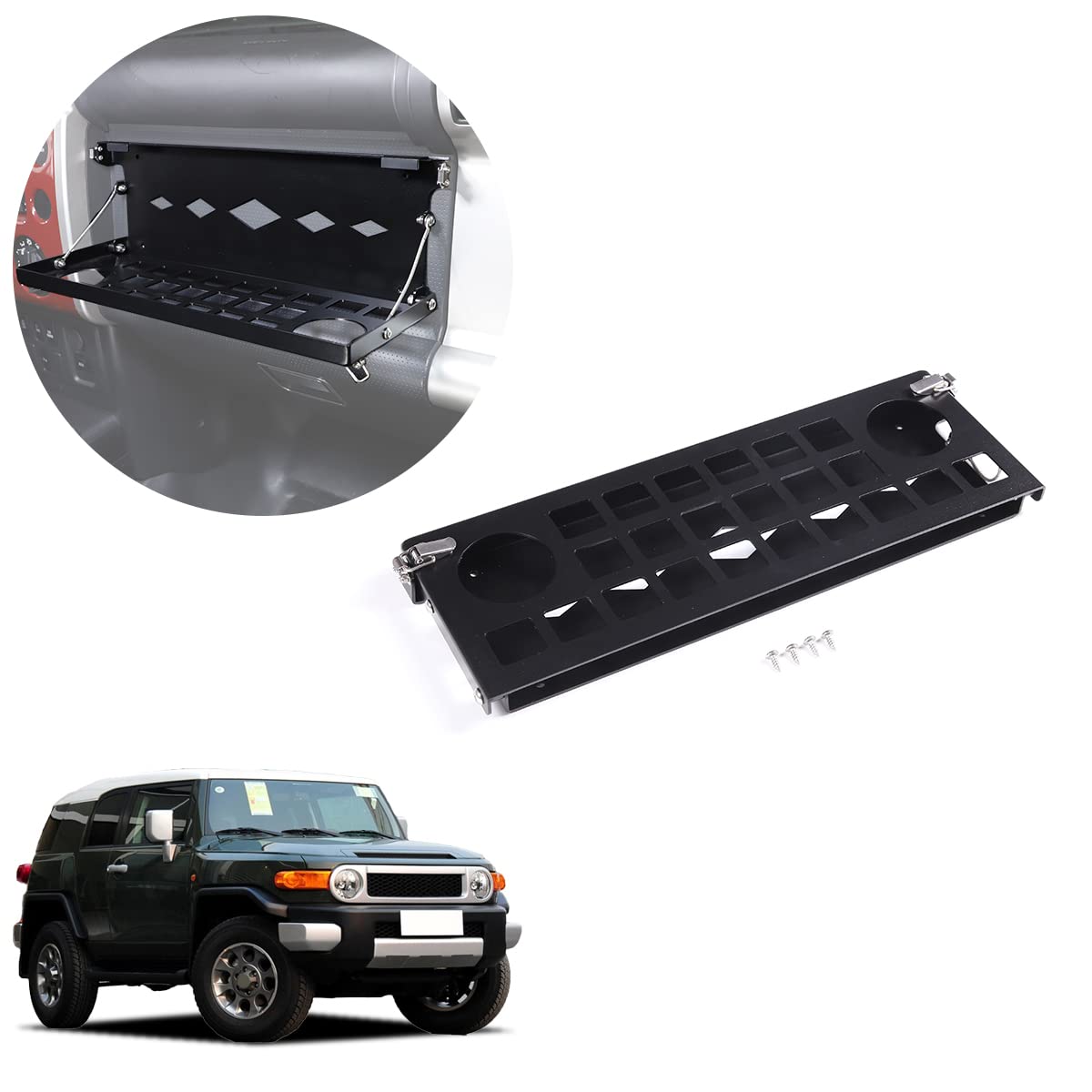 Toyota FJ Cruiser 2007-2021 Center Console Side Storage Bag - Organizer for Car Trunk & Co-Pilot Storage Rack | Perfect for Road Trips, Camping & Off-Road Adventures