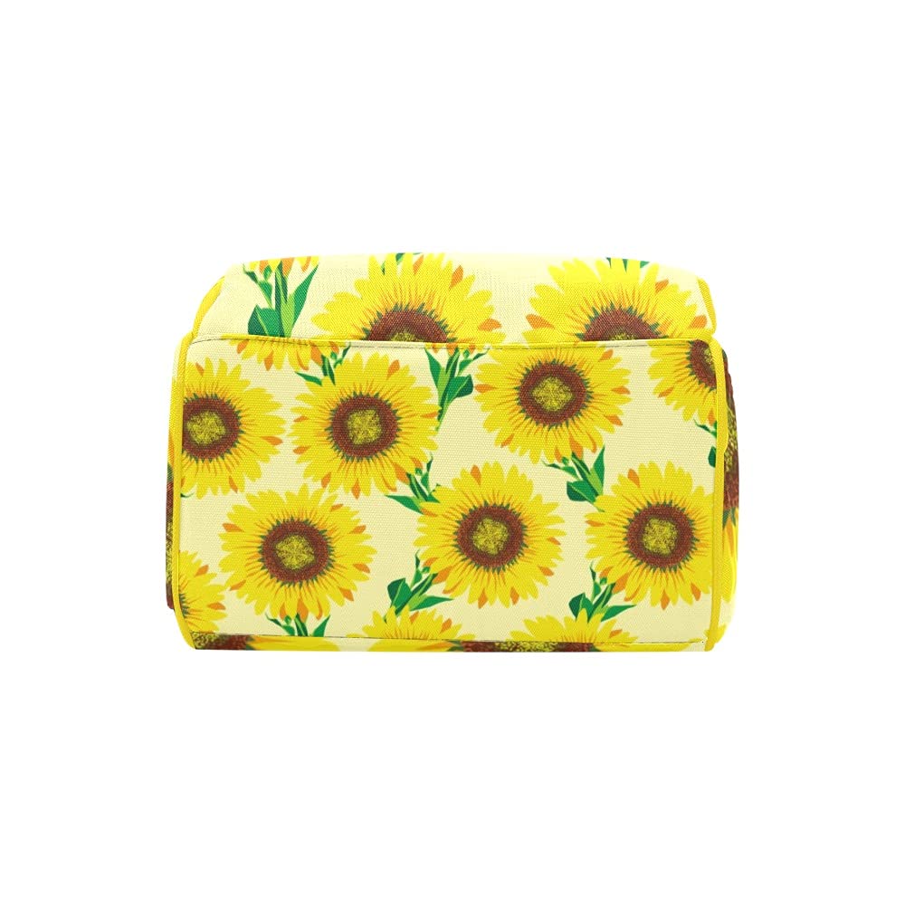 Personalized Sunflower Diaper Bag Backpack with Custom Name - Large Baby Nappy Tote for Travel, Daycare & Outings - Perfect Gift for New Moms