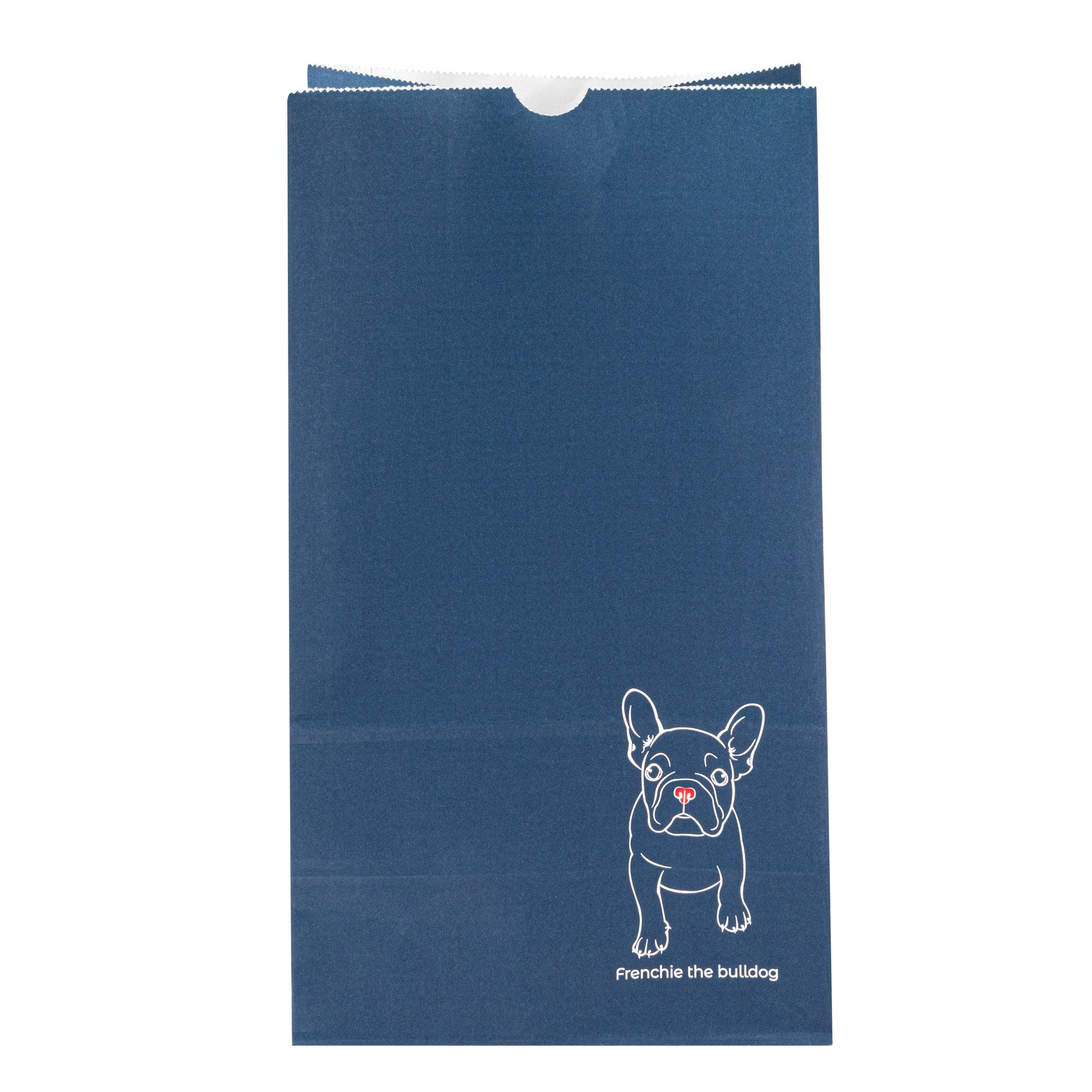 Frenchie Paper Bag - 12 lb Capacity, 7 x 4.25 x 12.5 Inches, 100 Count Box - Eco-Friendly Kraft Bags for Groceries, Takeout & Retail Packaging