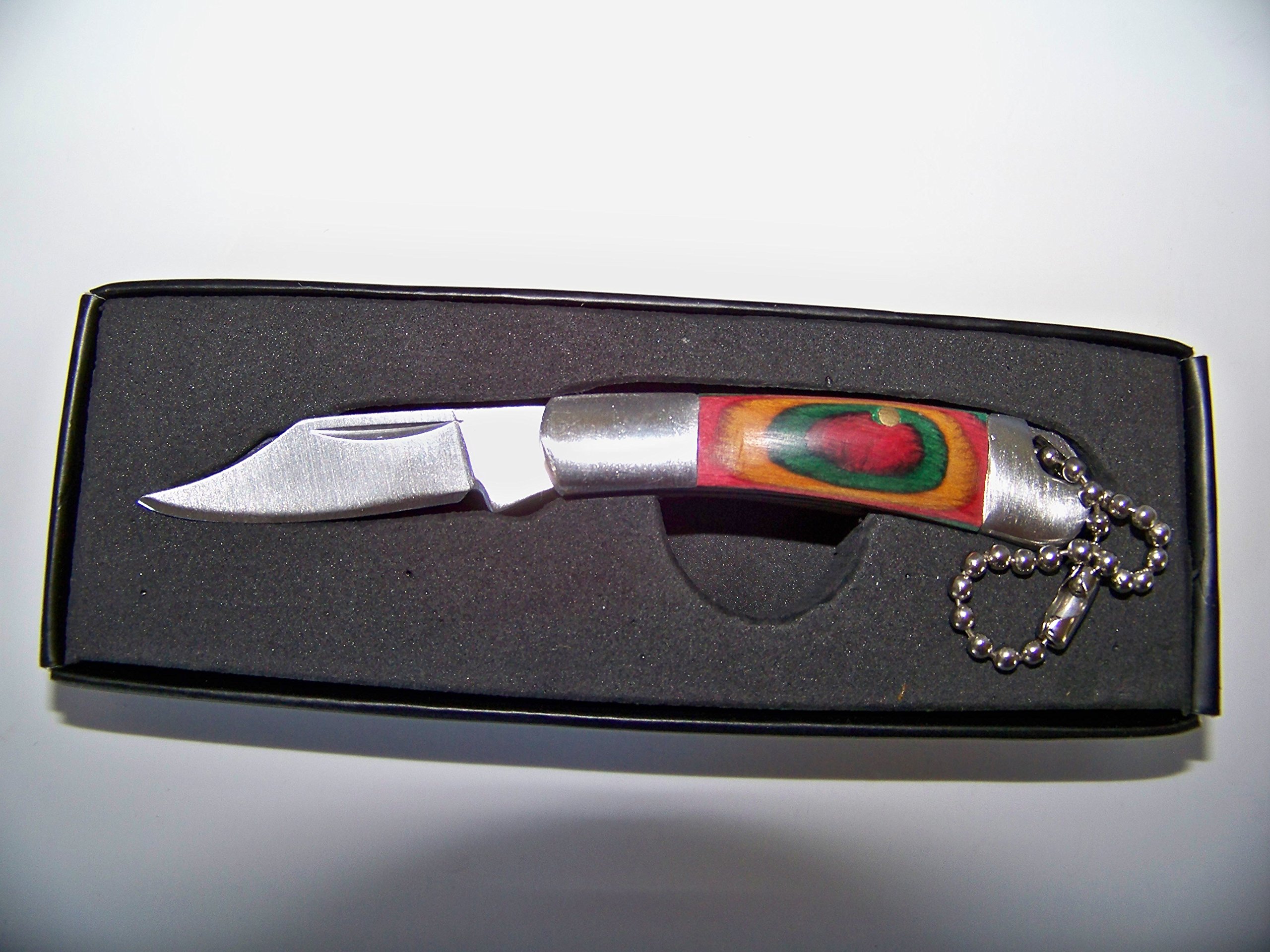 Szco Supplies Stainless Steel Drop Point Keychain Knife - Compact & Portable EDC Tool for Outdoor, Camping, and Everyday Carry (EDC)
