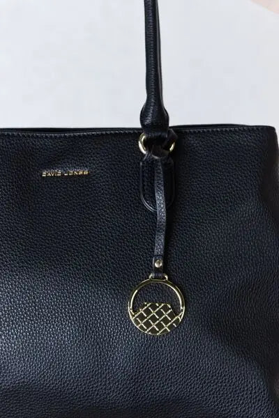David Jones Structured Leather Handbag for Women - Premium Genuine Leather Tote Bag with Shoulder Strap - Perfect for Work, Travel & Everyday Use