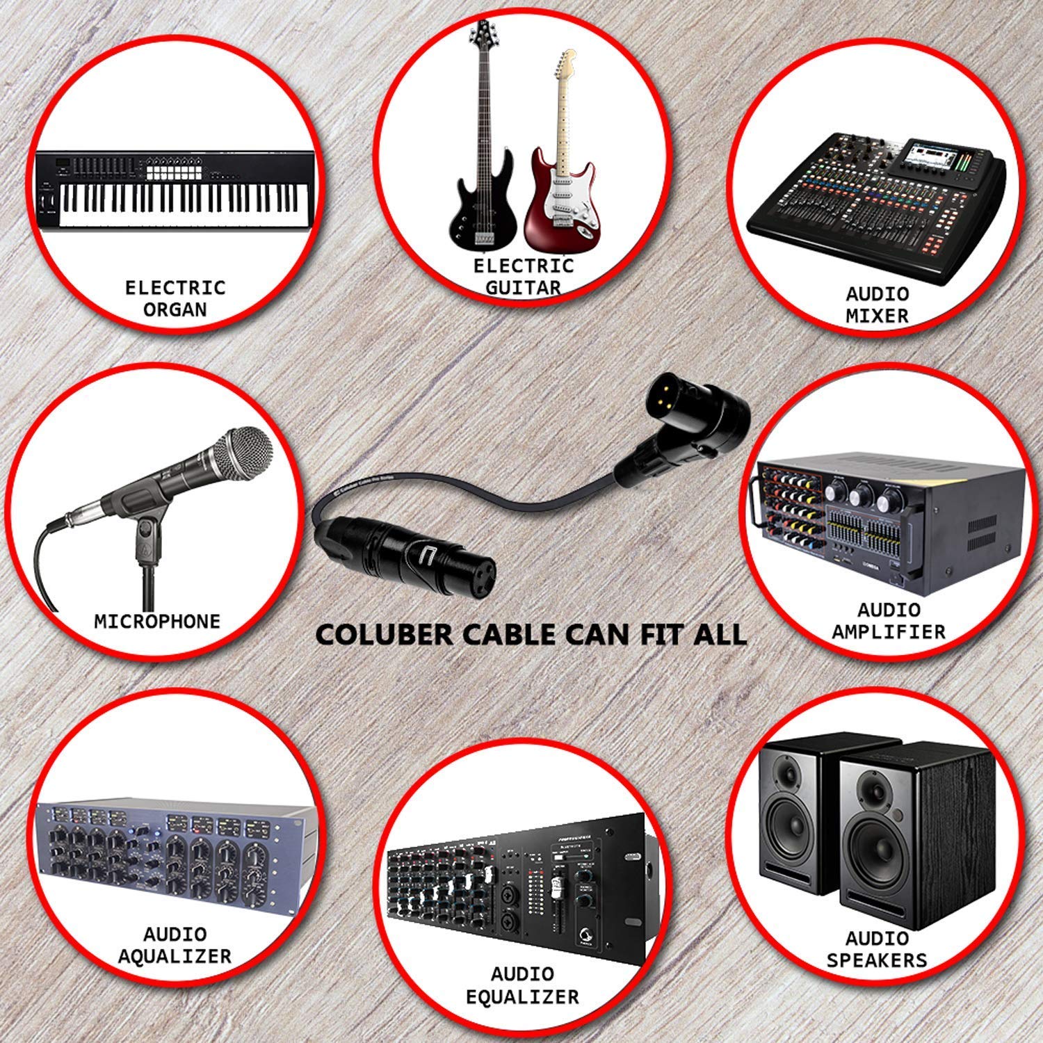 Professional 3-Pin XLR Cable Right Angle Male to Straight Female - 1ft White Balanced Microphone Cable for Powered Speakers, Audio Interface & Mixer - Perfect for Live Performances, Studio Recording & DJ Setups