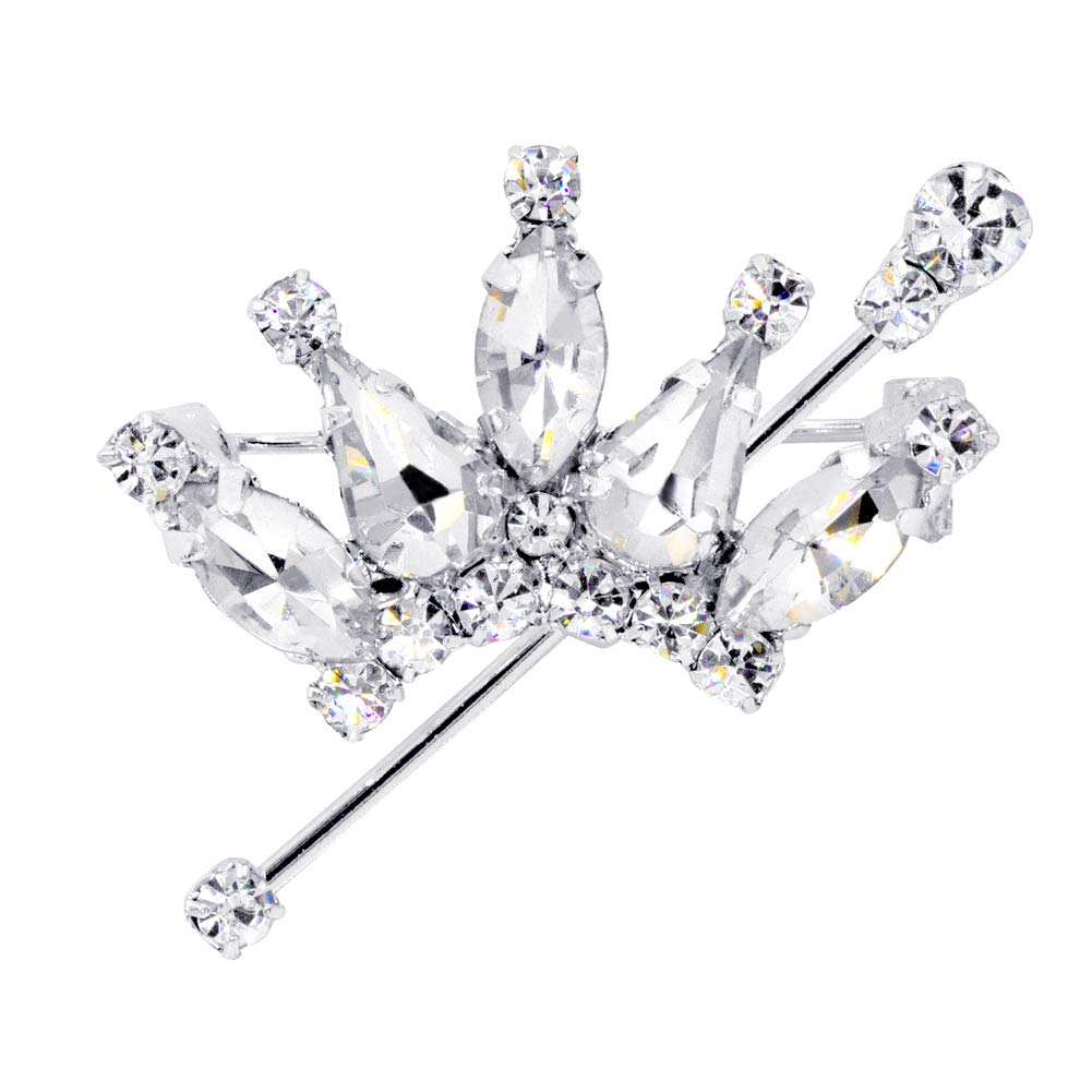 Royal Crown & Scepter Brooch Pin - Elegant Jewelry for Costume Parties, Renaissance Fairs & Cosplay Events