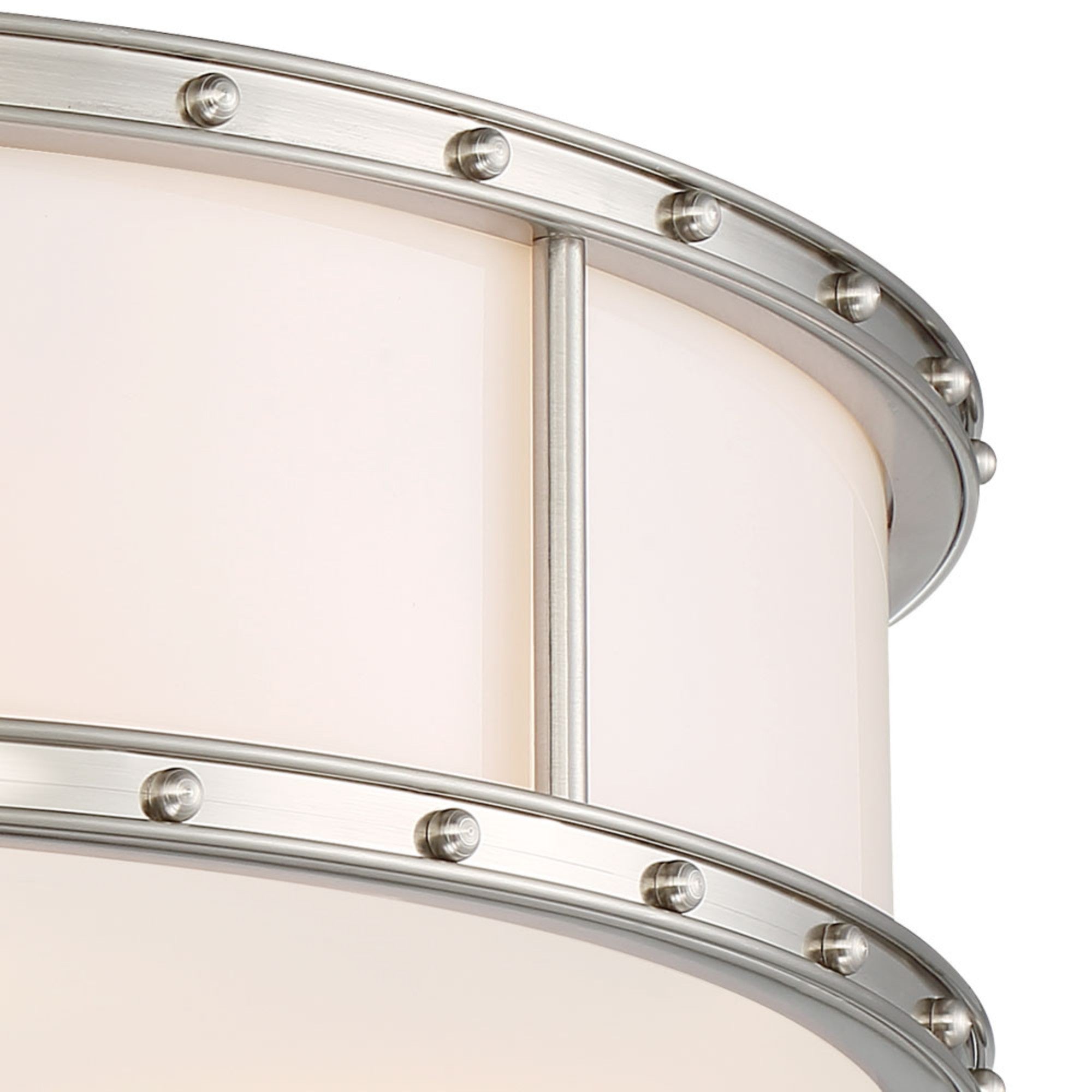 20 Inch LED Flush Mount Ceiling Light - Brushed Nickel Finish - Energy Efficient Modern Lighting for Bedroom, Kitchen, Hallway
