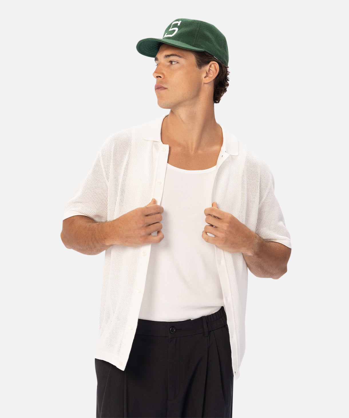 Nanterre Short Sleeve Shirt in Chalk - Stylish Casual Wear for Men | Perfect for Summer Outfits, Office & Weekend Looks