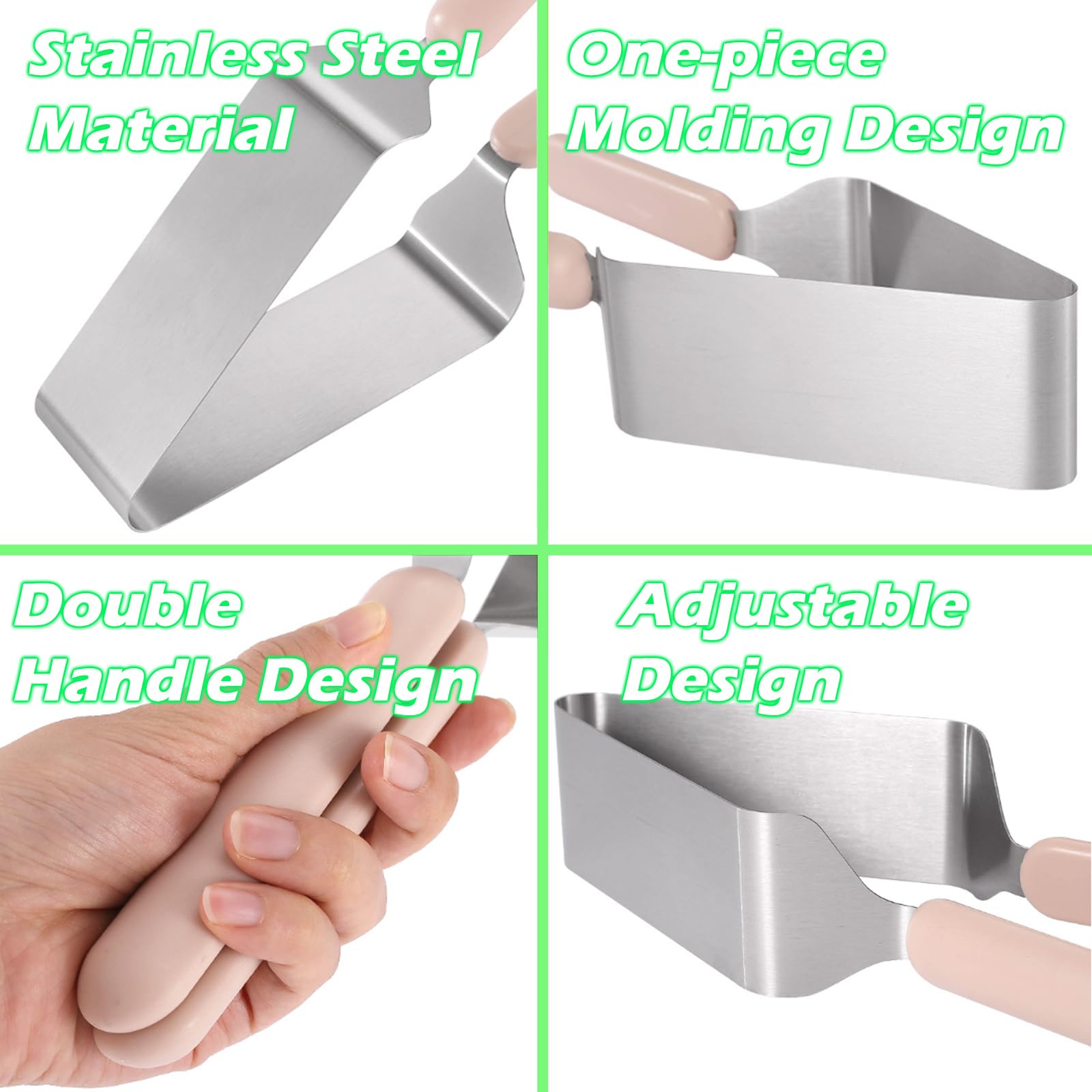 Premium Stainless Steel Cake Cutter & Server - Double Handle Adjustable Cake Slicer for Wedding, Birthday, Party - Perfect for Cake Cutting, Pie Serving & Dessert Presentation