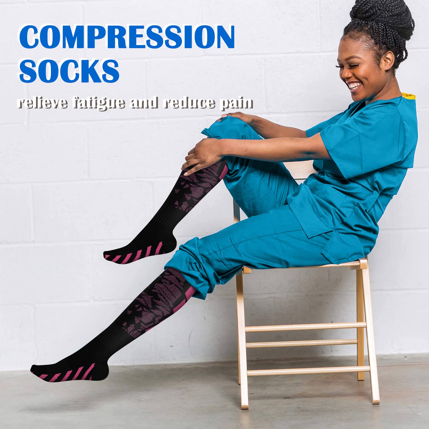 Aoliks Medical Compression Socks for Women & Men - 20-30 mmHg Knee High Support Socks for Running, Nurses, Travel & Circulation - Perfect for Athletic Performance, Long Shifts & Airplane Flights