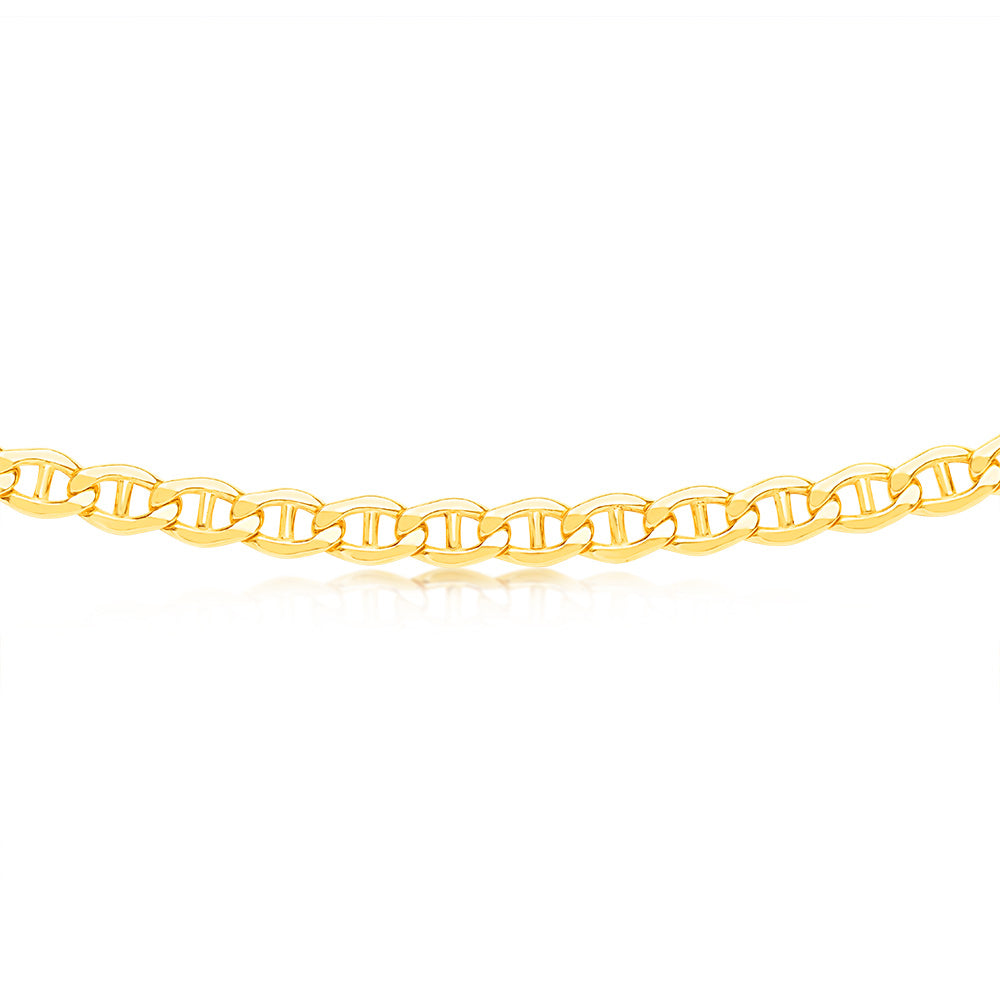 9ct Yellow Gold 55cm Silver Filled Anchor Chain Necklace for Women - Durable & Stylish Jewelry for Everyday Wear, Gifts & Special Occasions