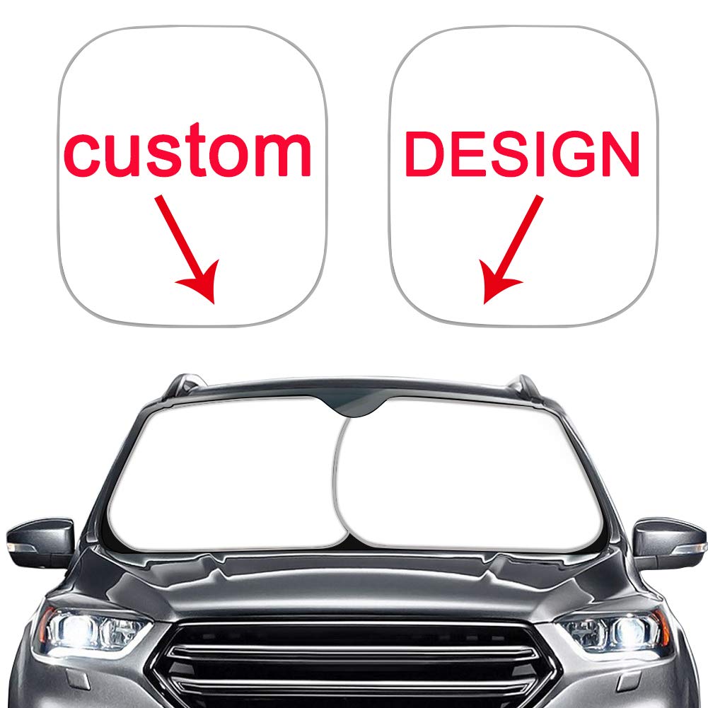 Universal 2-Piece Foldable Car Sun Visor & Windshield Sunshade - UV Protection for Vehicle Interior, Ideal for Parking & Summer Heat