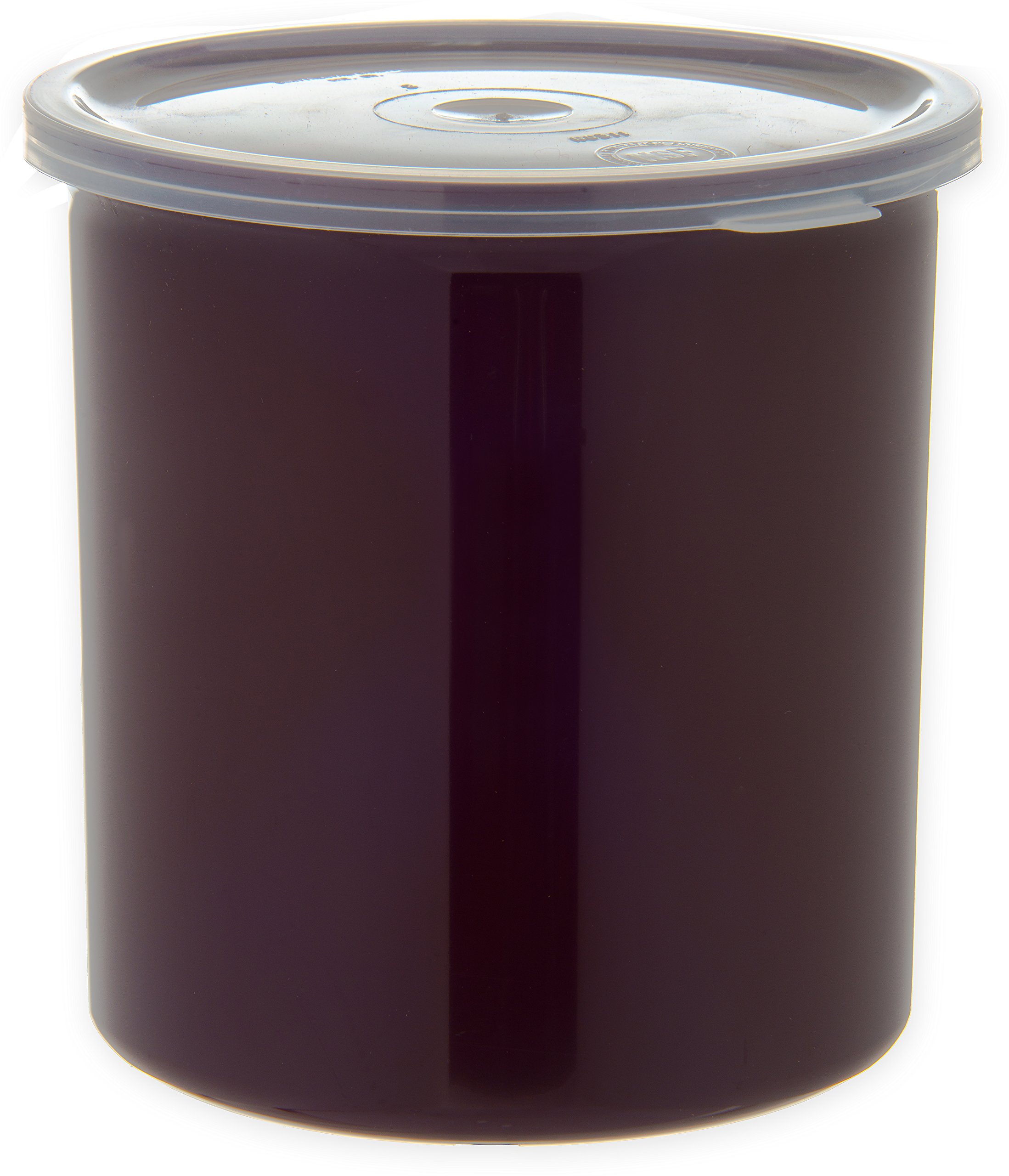 Carlisle 1.2 Quart Classic Round Plastic Food Storage Containers with Lids - 12 Pack Brown - Airtight Kitchen & Restaurant Organization for Meal Prep, Leftovers & Bulk Food Storage