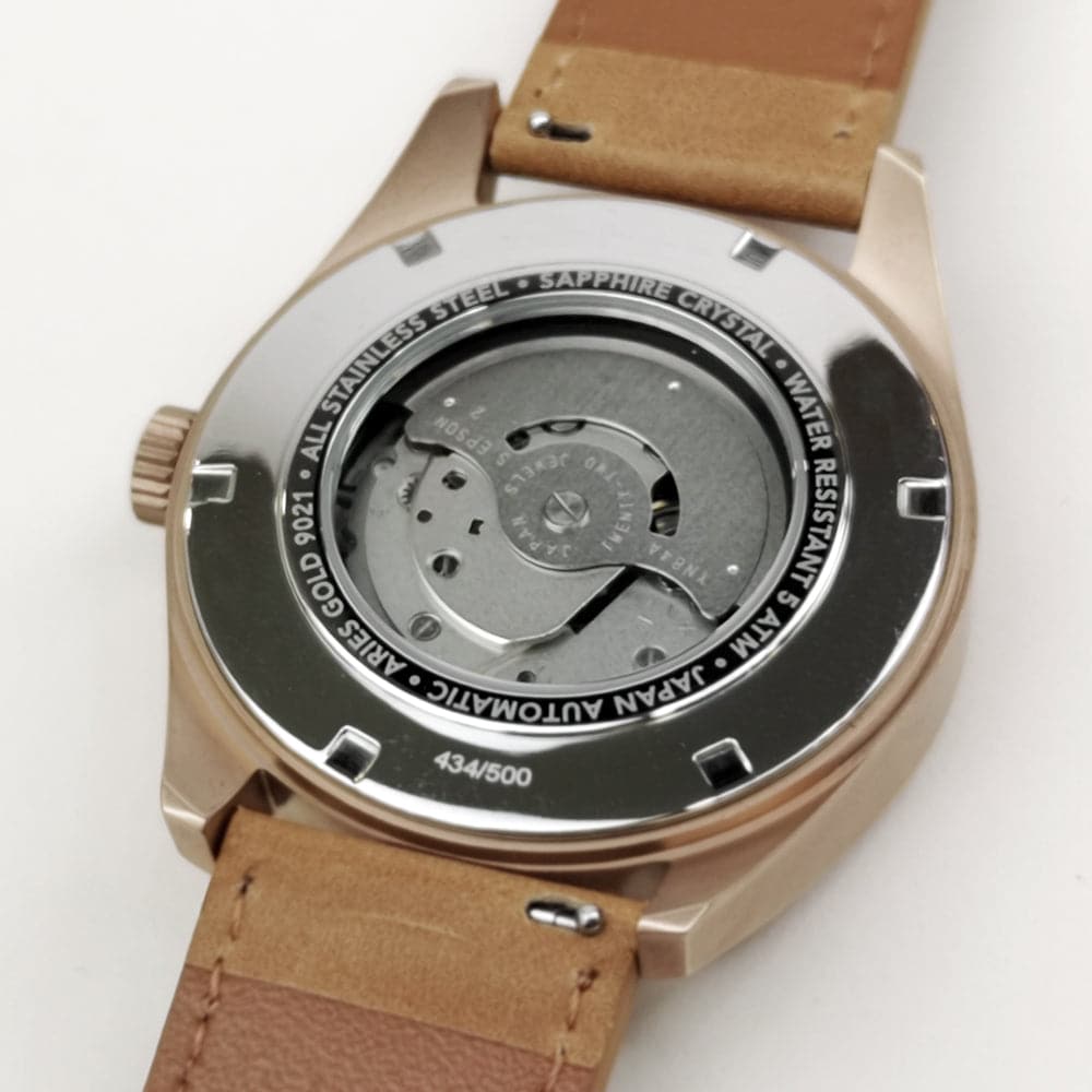 ARIES GOLD 500PCS Limited Edition Roadster G 9021 RG BK Men's Luxury Watch - Perfect for Business, Formal Events & Gift Giving