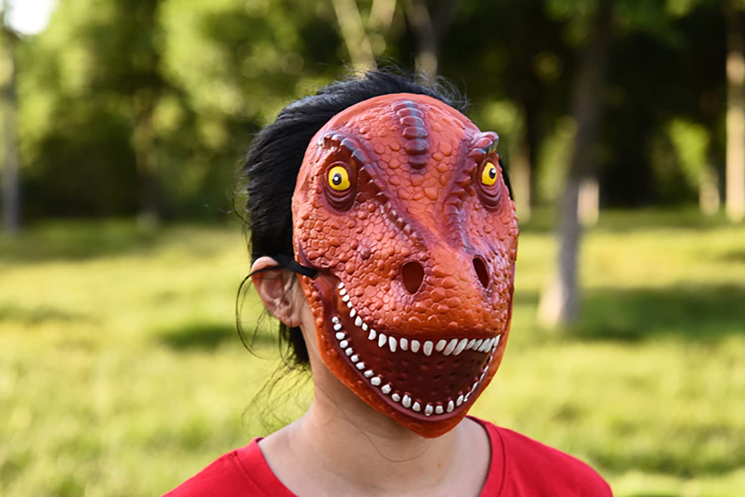 Realistic Dinosaur Mask for Halloween - Scary Dino Costume Accessory for Kids & Adults - Perfect for Halloween Parties, Cosplay, and Pretend Play