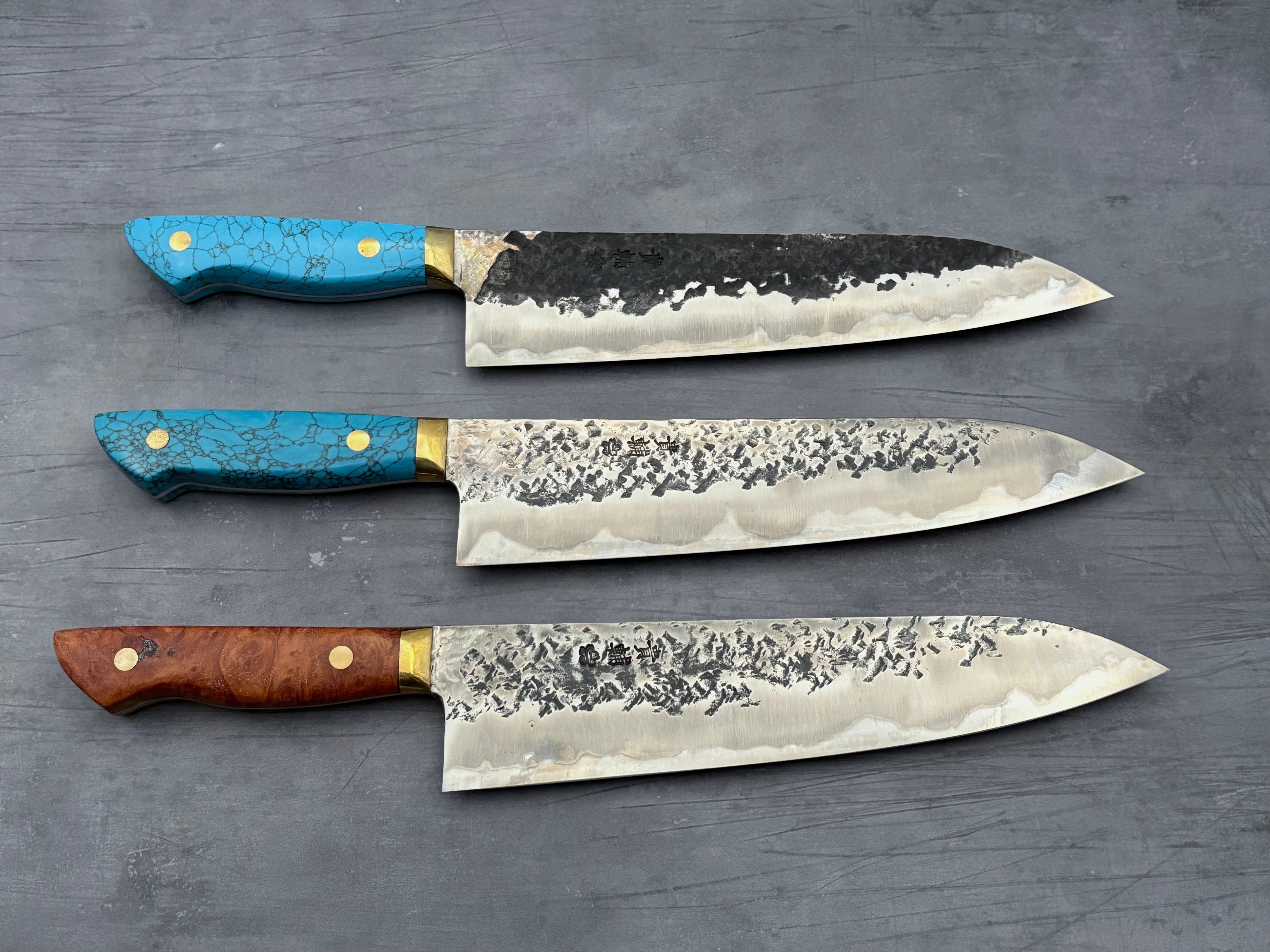 Premium Japanese Gyuto Knife 240mm - Kisuke Manaka Nakamura White #2 Steel - Perfect for Sushi, Meat Slicing & Professional Kitchen Use