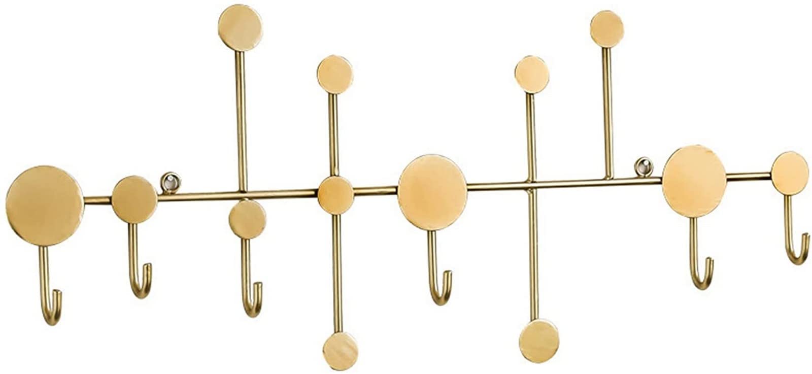 Modern Wrought Iron Coat Hook - Wall-Mounted Door Clothes Rack with Polka Dot Design, Nordic Style Home Decor for Jackets, Hats & Bags | Perfect for Entryway, Bedroom & Bathroom Organization