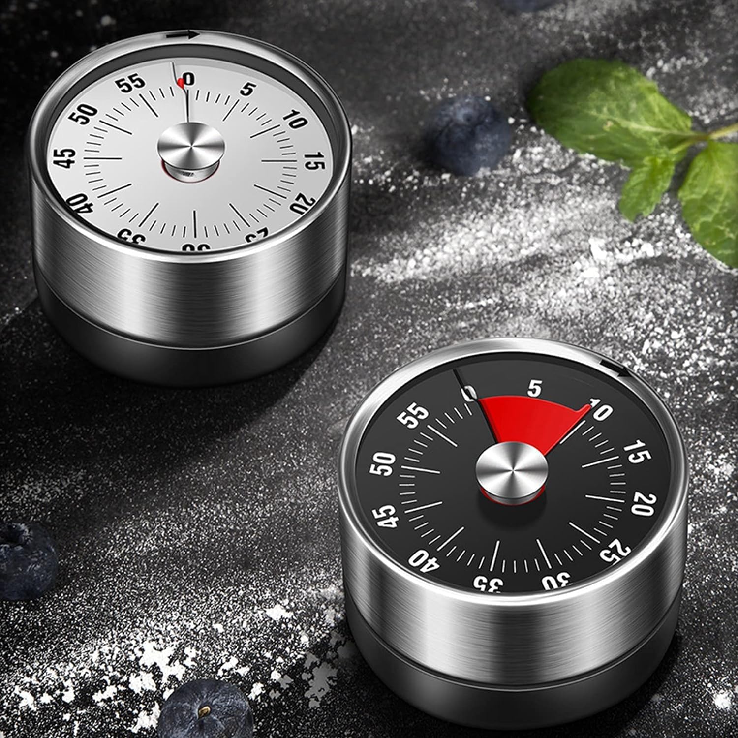 NIRALASA 60-Minute Mechanical Kitchen Timer - No Battery Needed, Stainless Steel Countdown Timer for Cooking, Baking, Classroom Teaching & Office Use | Perfect for Home, School & Professional Kitchens