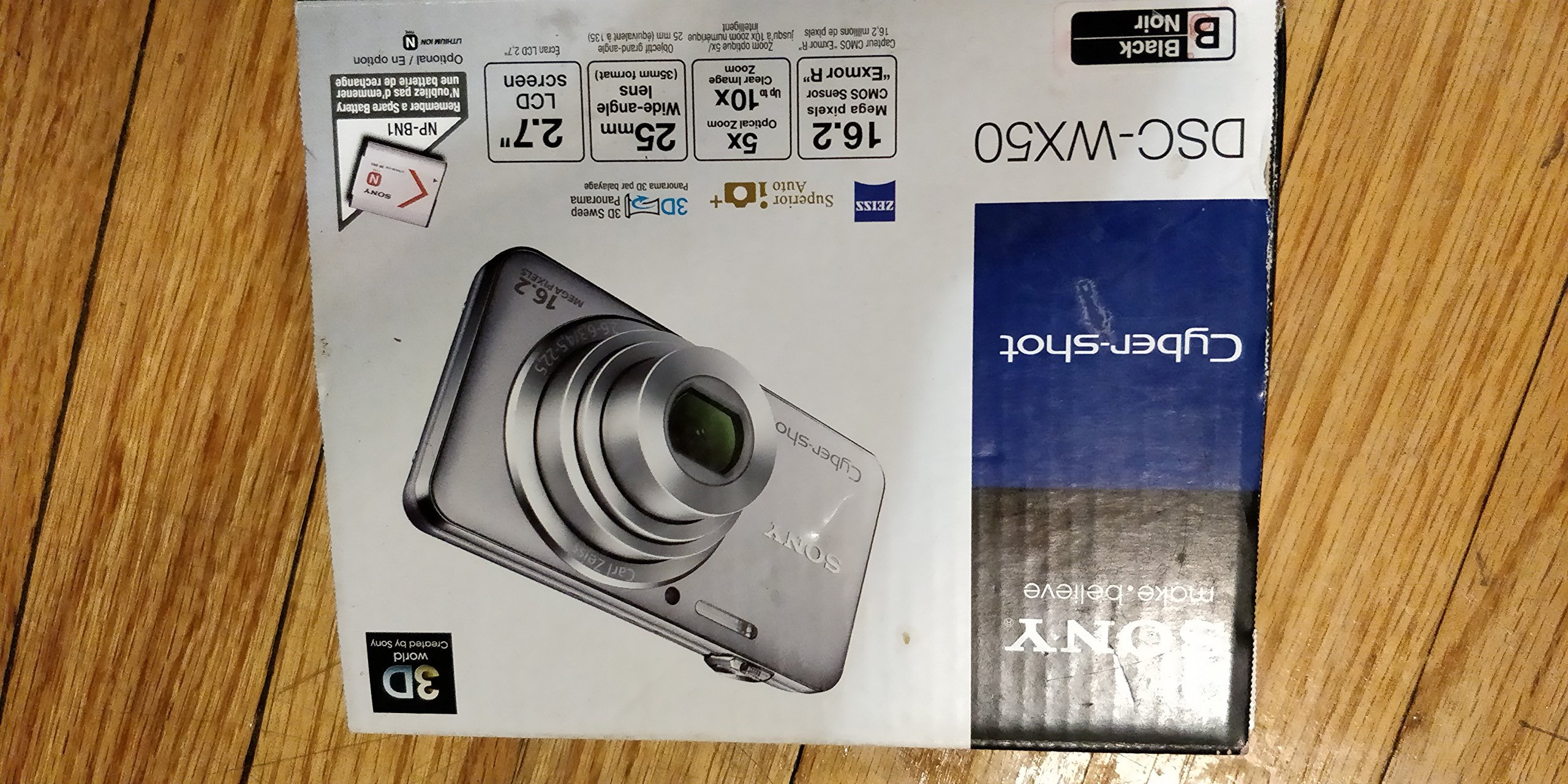 Sony Cyber-shot DSC-WX50 16.2MP Digital Camera with 5x Optical Zoom - 2.7