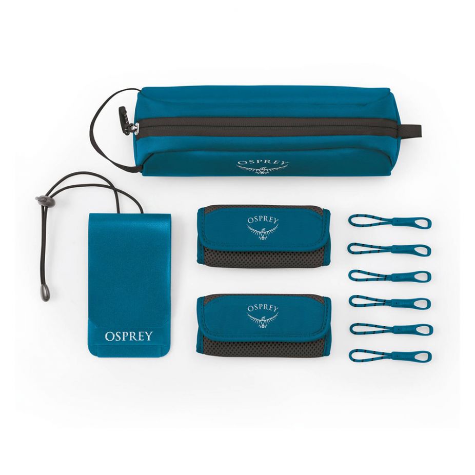 Osprey Luggage Customization Kit - Night Jungle Blue | Travel Gear Accessories for Backpacks & Suitcases | Perfect for Outdoor Adventures & Air Travel