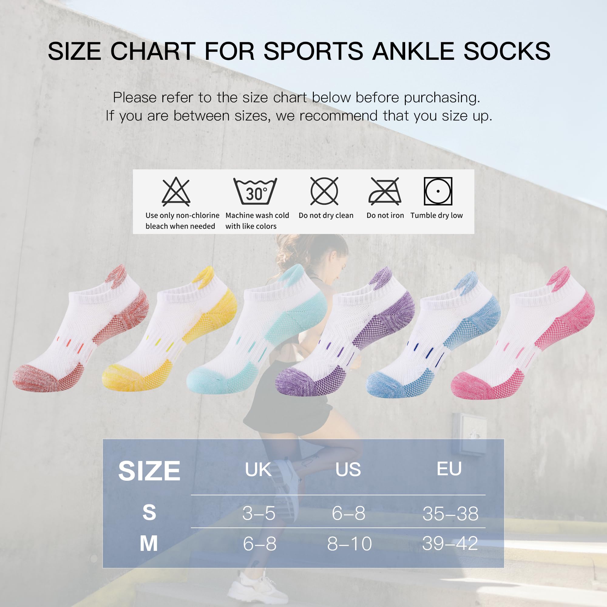 6 Pairs Women's Athletic Ankle Socks - Cushioned Low Cut Running Socks for Sports, Workouts & Everyday Comfort - Perfect for Running, Gym, Yoga and Daily Wear