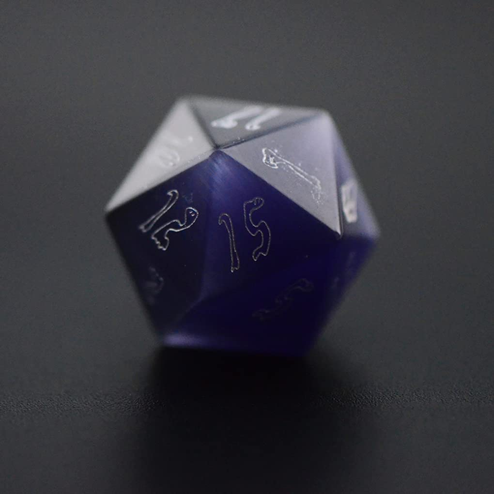 LANGWEI D&D Dice Set - 7-Piece Purple Opal Polyhedral Dice for Dungeons & Dragons, Pathfinder, RPG Tabletop Games | Perfect for TRPG Sessions, DND Campaigns & Fantasy Roleplaying Adventures