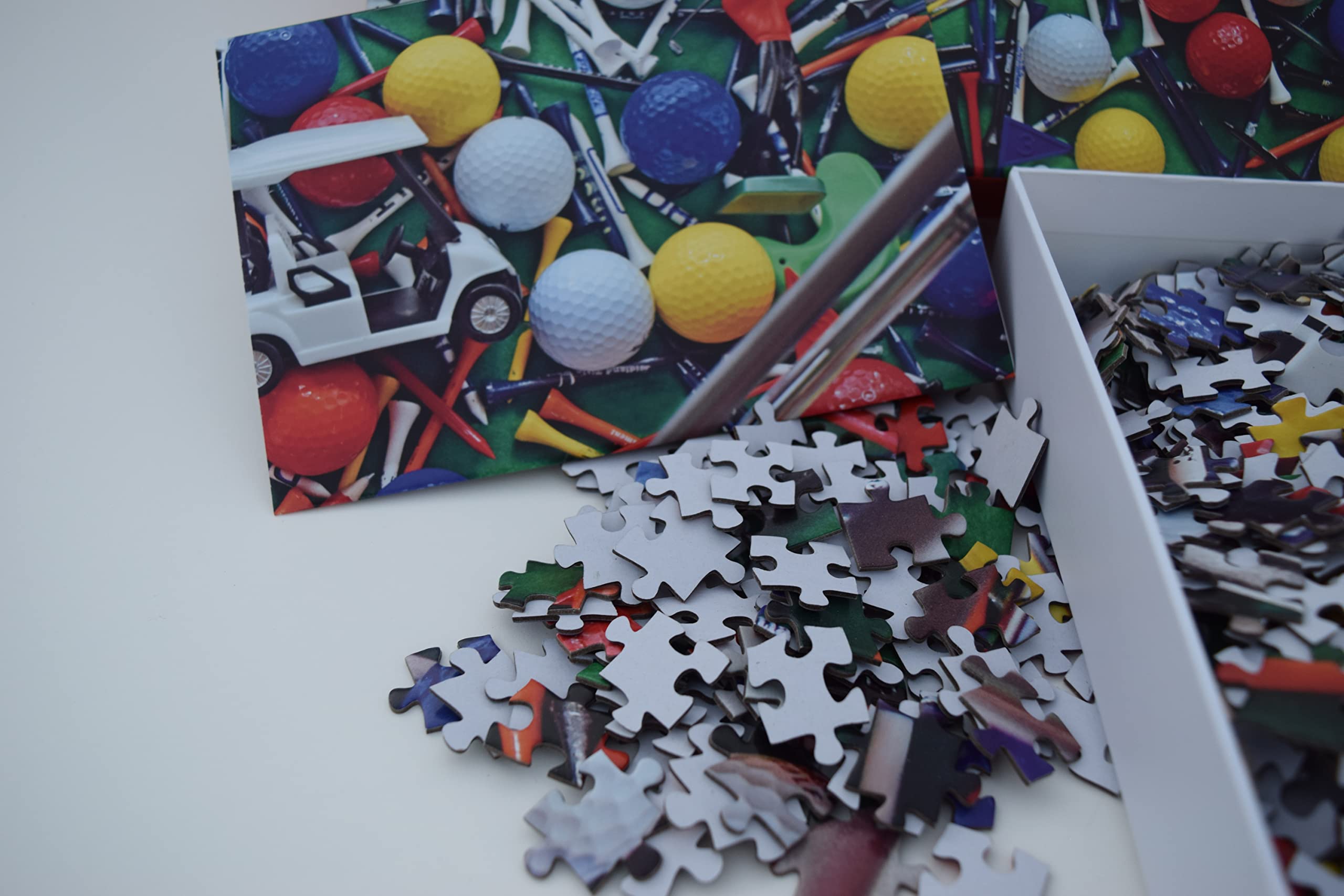 1000 Piece Golf Jigsaw Puzzle - Parachute Puzzles A Caddy's Mess | Challenging Adult Puzzle with Golf Balls & Accessories | Perfect for Golf Lovers, Game Rooms & Relaxation