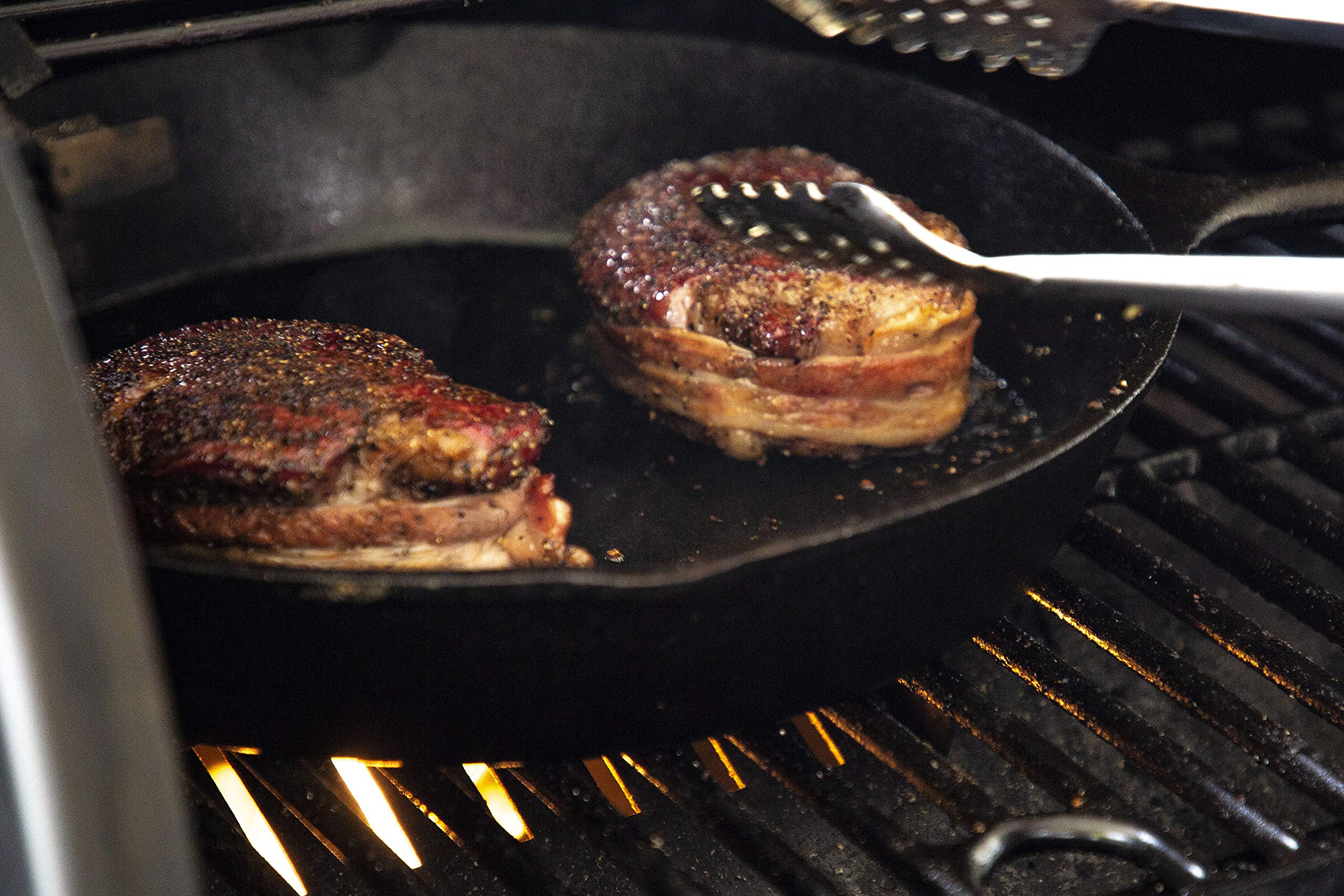 Pit Boss 12 Inch Cast Iron Skillet - Pre-Seasoned Heavy Duty Frying Pan for Grilling, Baking & Camping - Perfect for Stovetop, Oven & Outdoor Cooking
